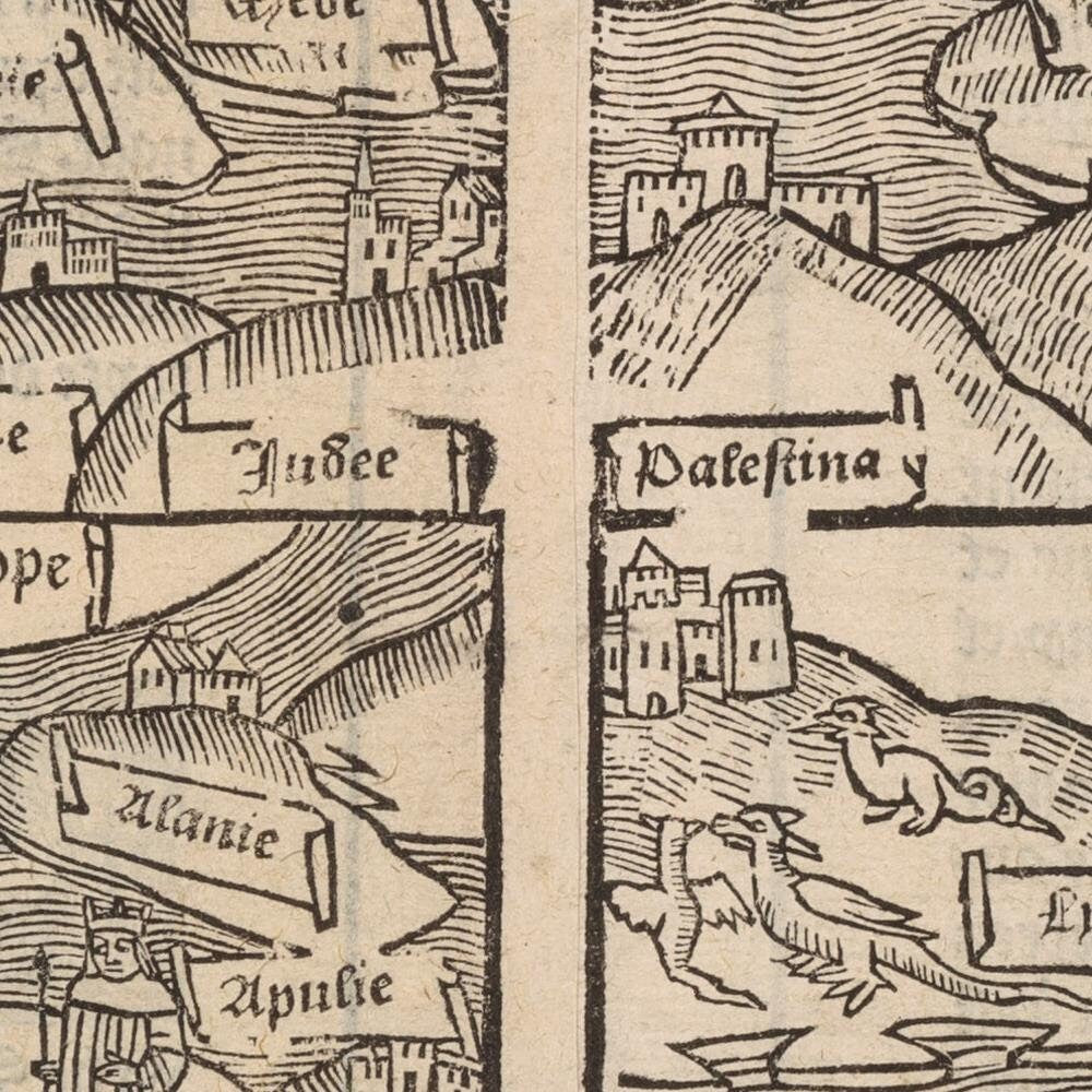 detail of the map from the centre 