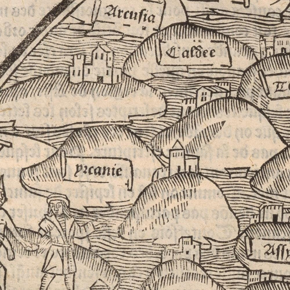 detail of the map from the centre left