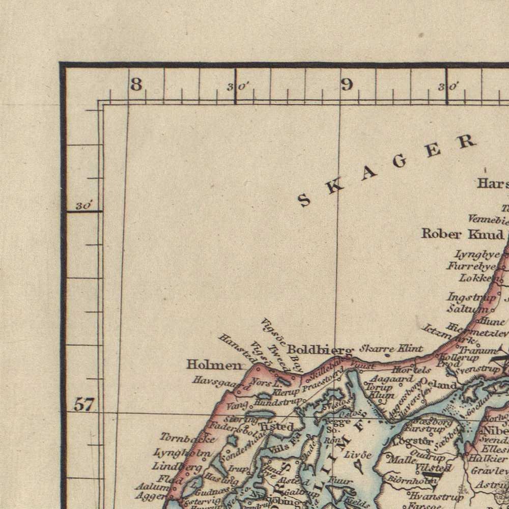 detail of the map from the top left corner