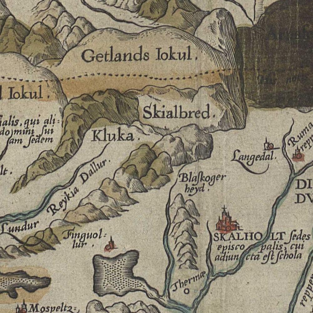 detail of the map from the centre 