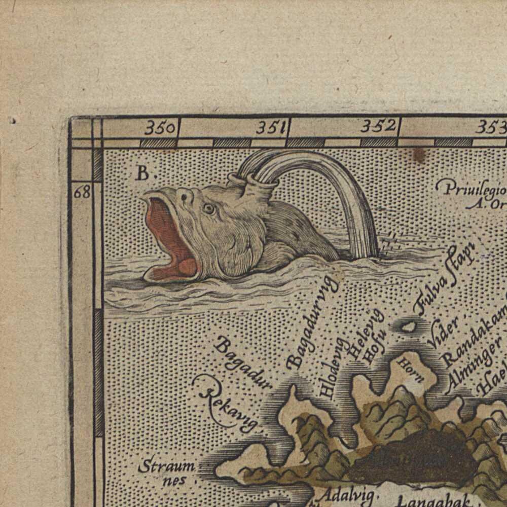 detail of the map from the top left corner