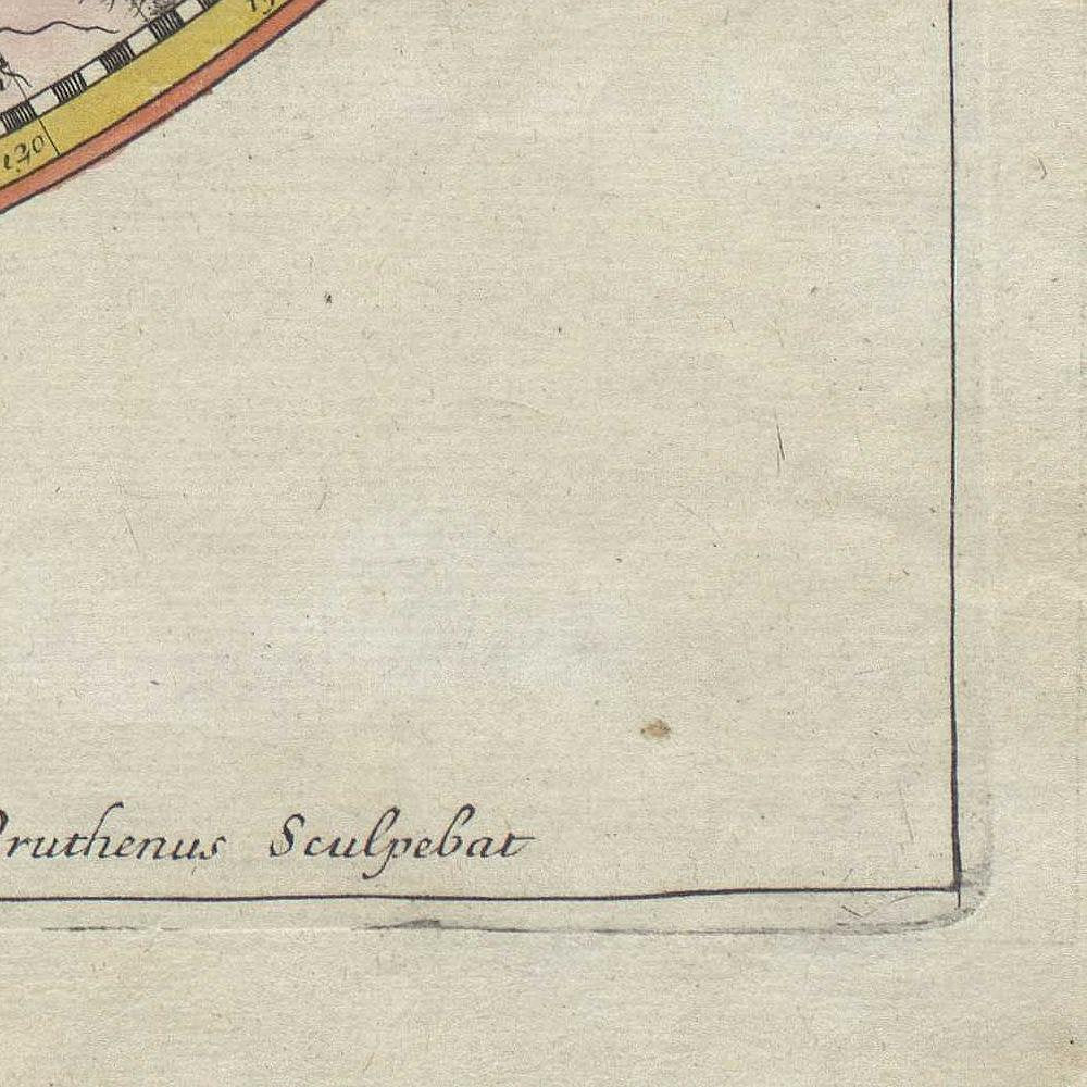 detail of the map from the bottom right corner