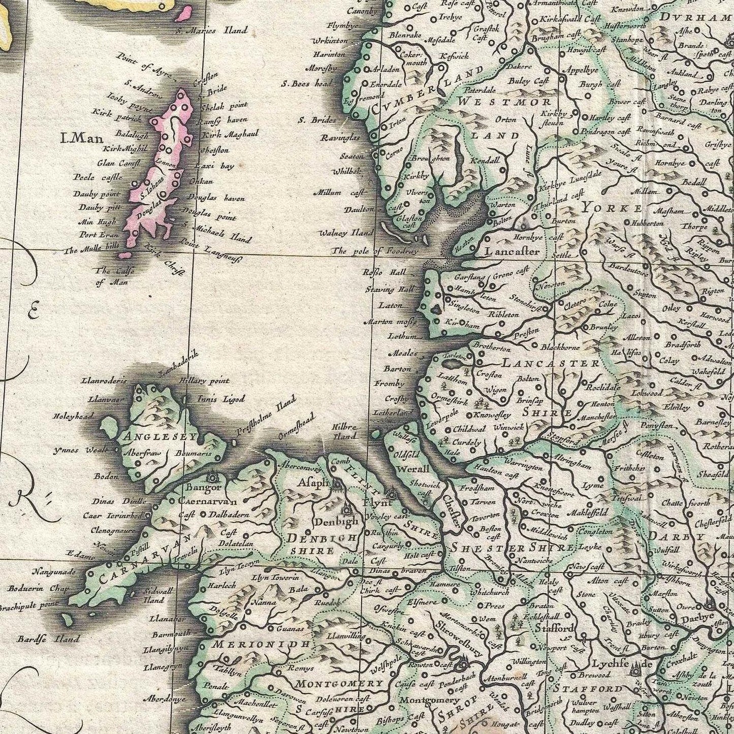 detail of the map from the centre left