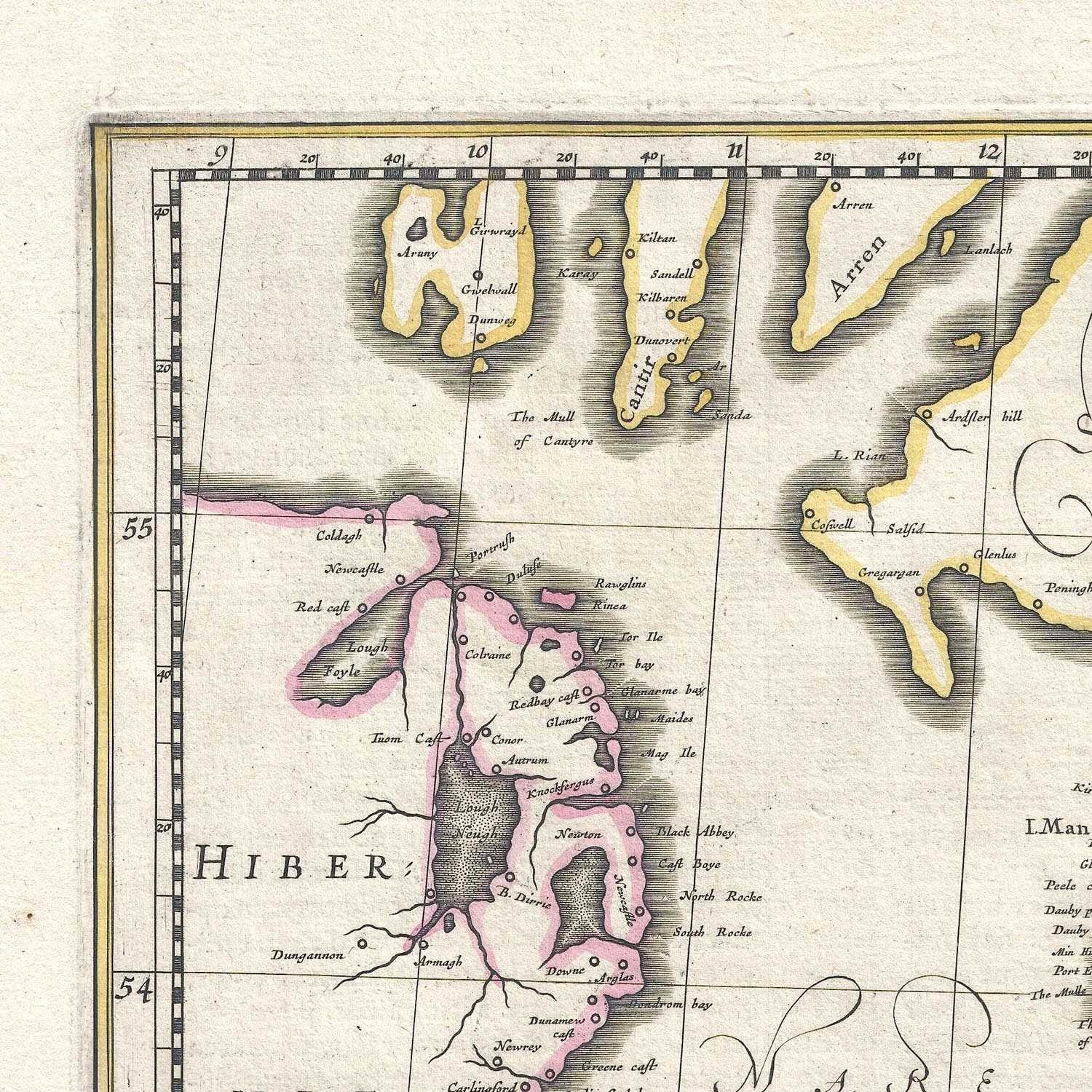 detail of the map from the top left corner