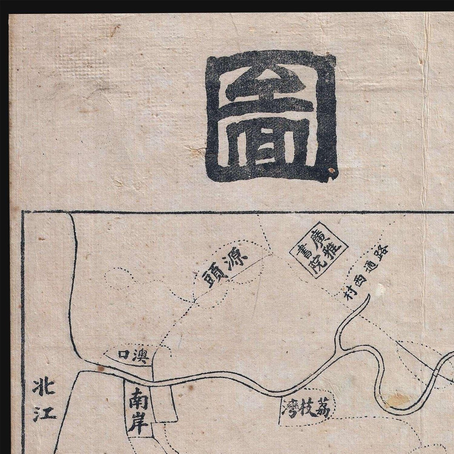 detail of the map from the top left corner