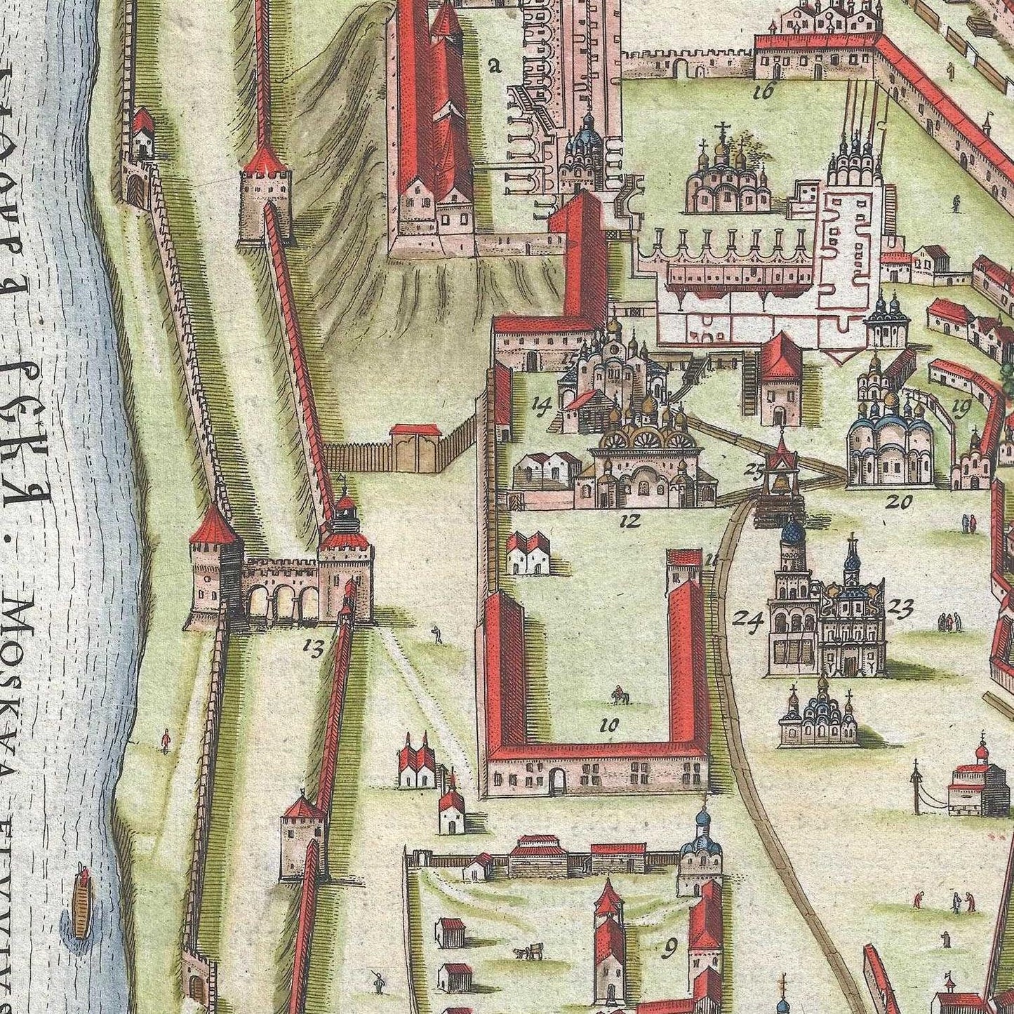 detail of the map from the centre left