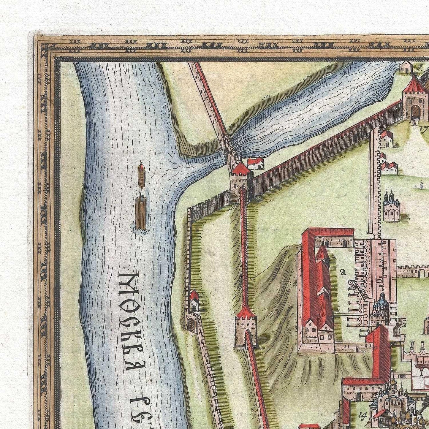 detail of the map from the top left corner