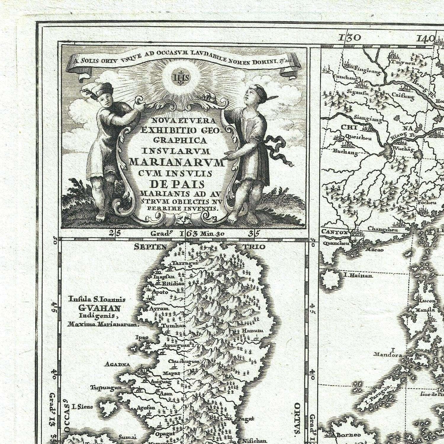 detail of the map from the top left corner