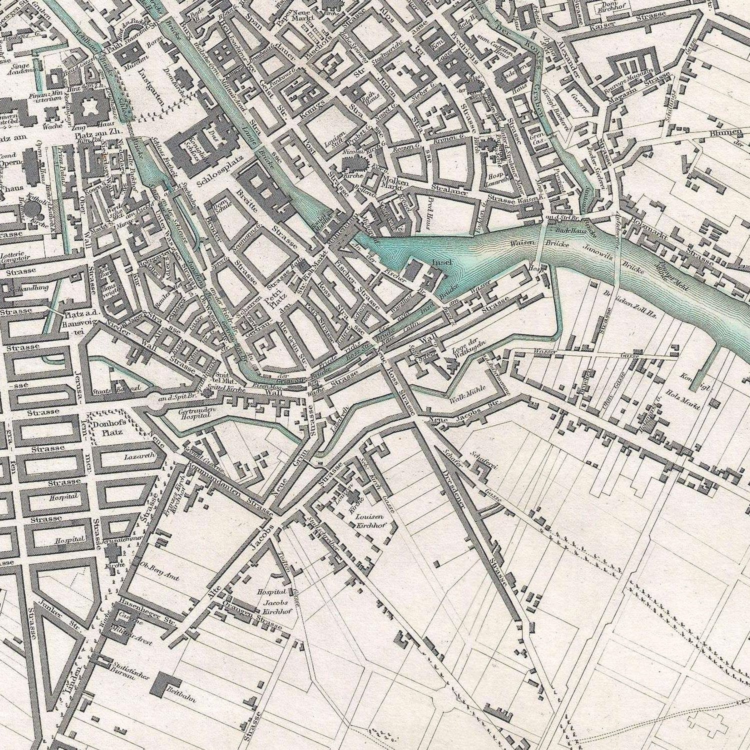 detail of the map from the centre 