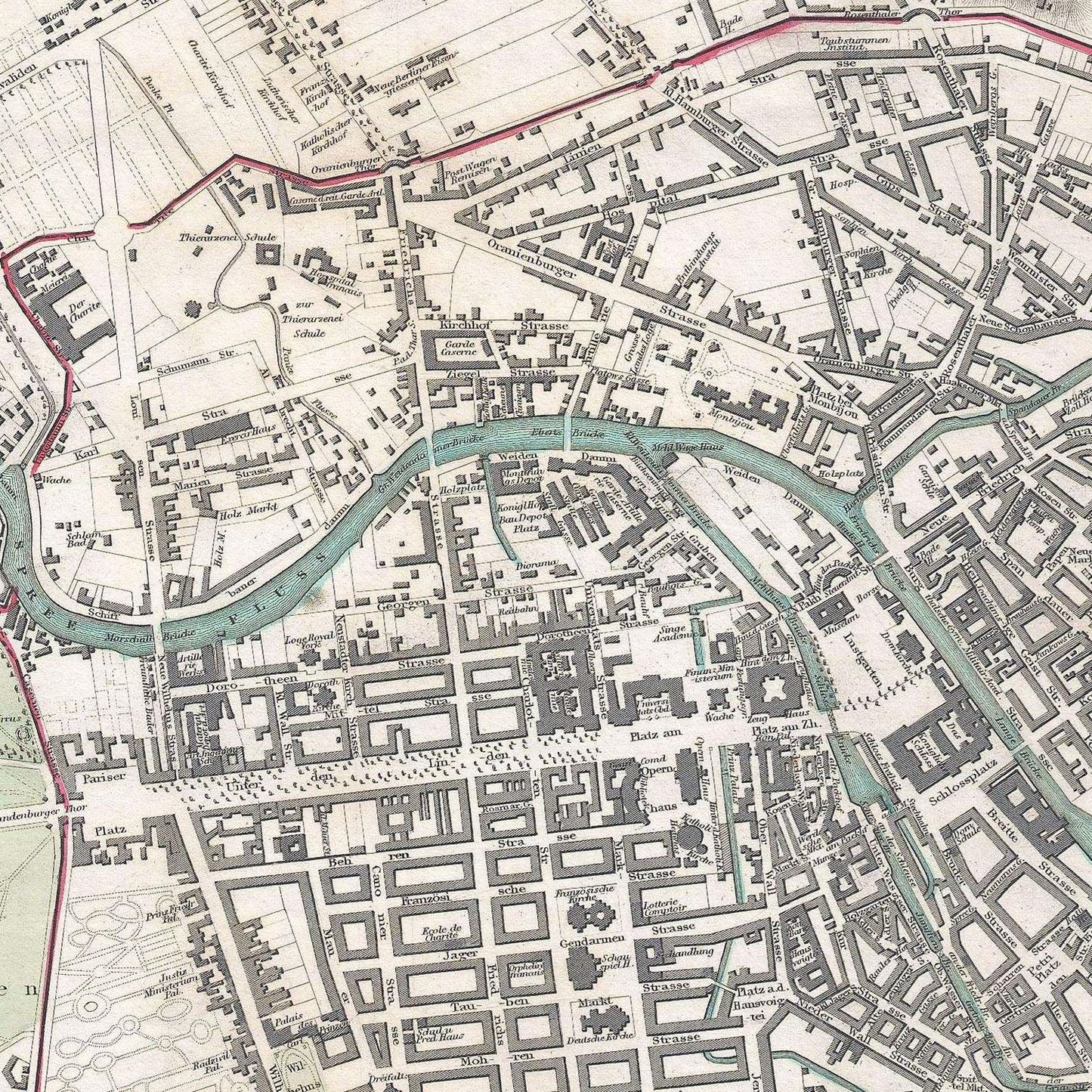 detail of the map from the centre left