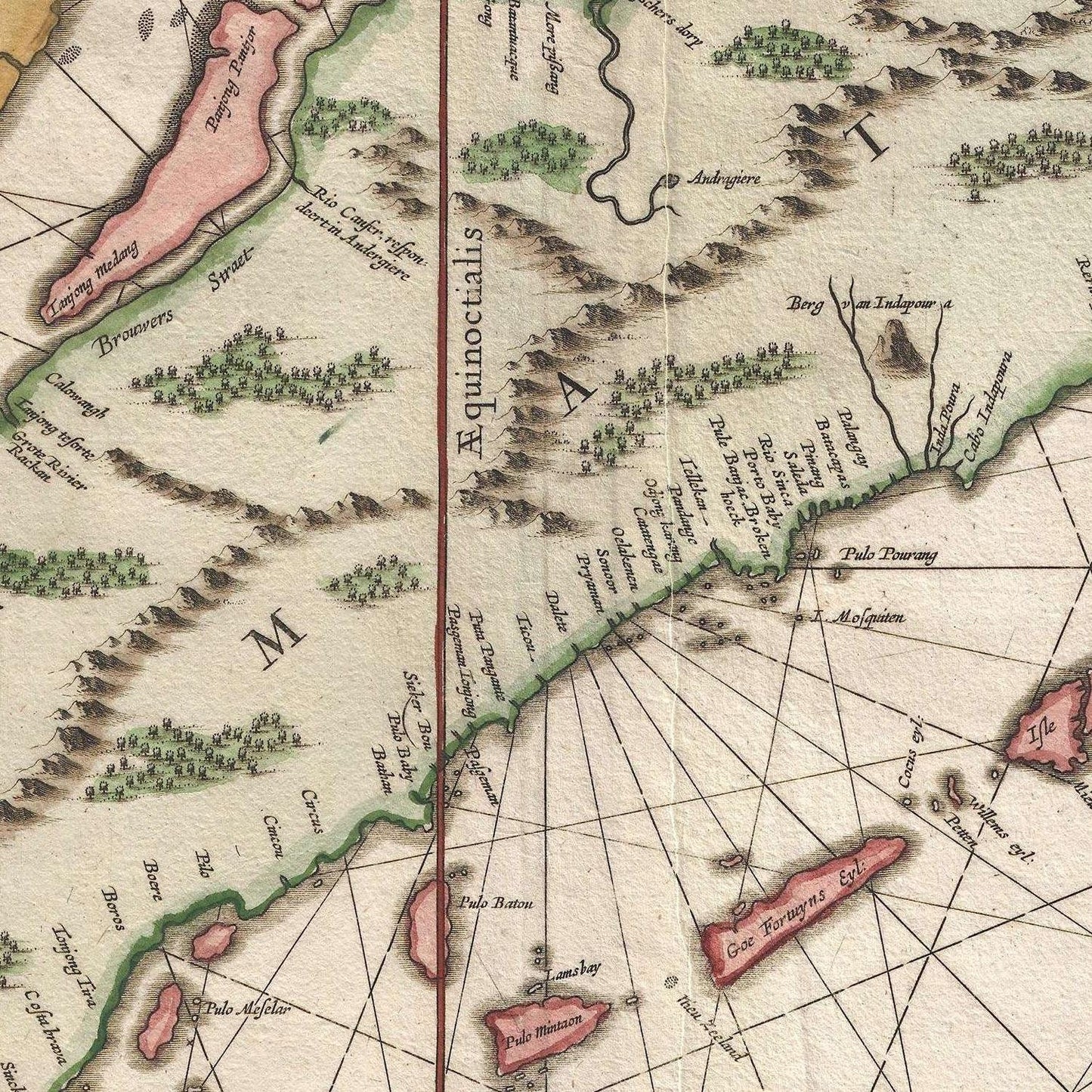 detail of the map from the centre 