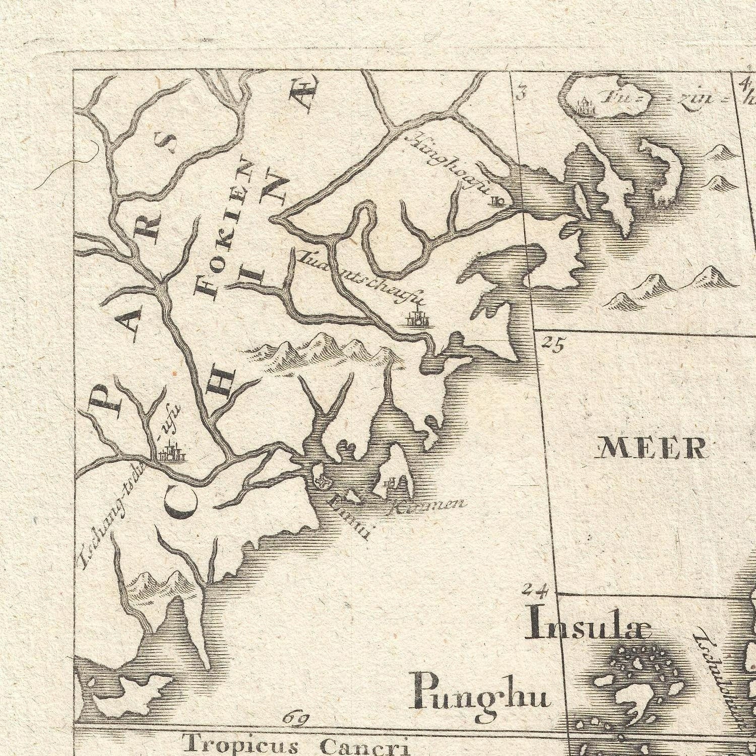 detail of the map from the top left corner