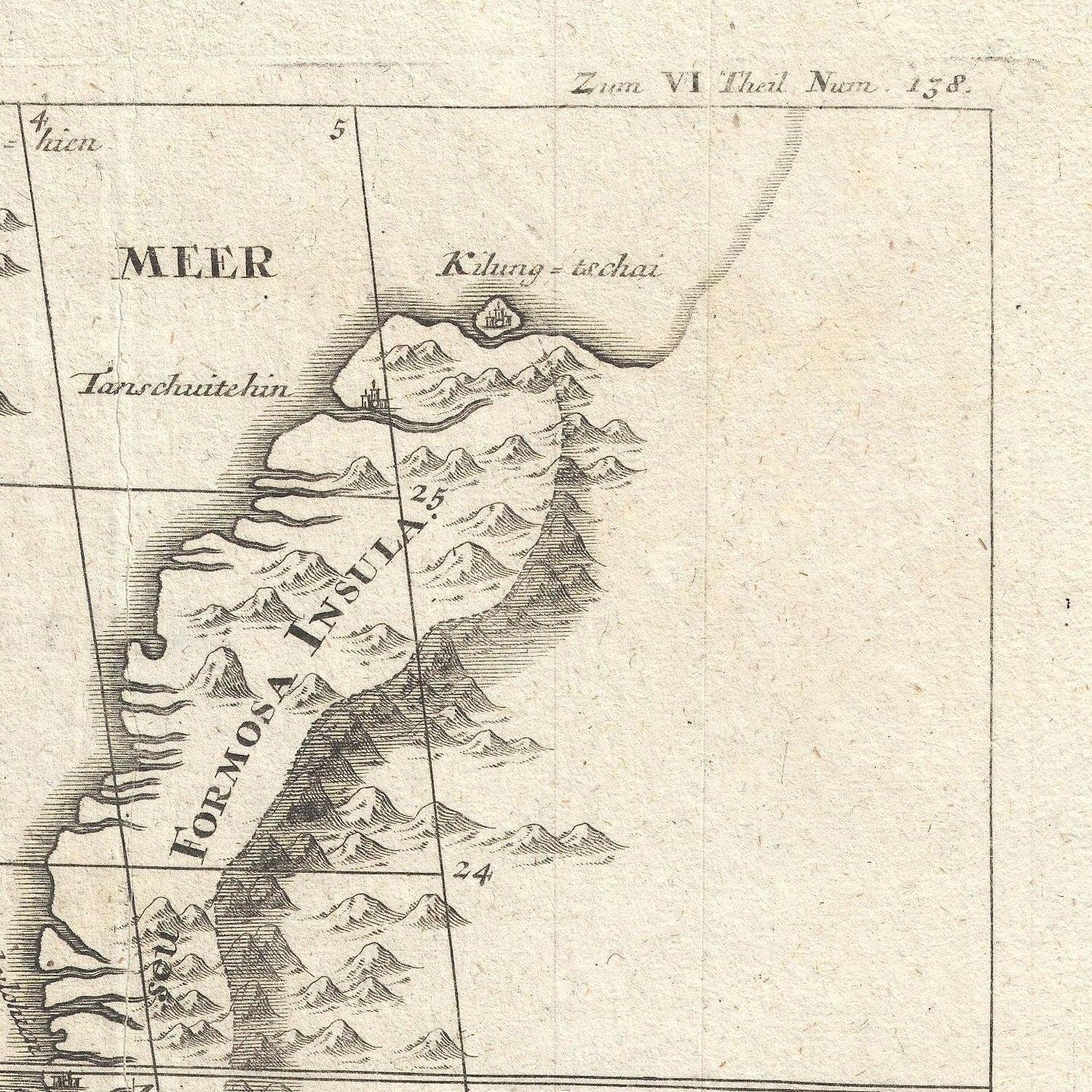 detail of the map from the top right corner