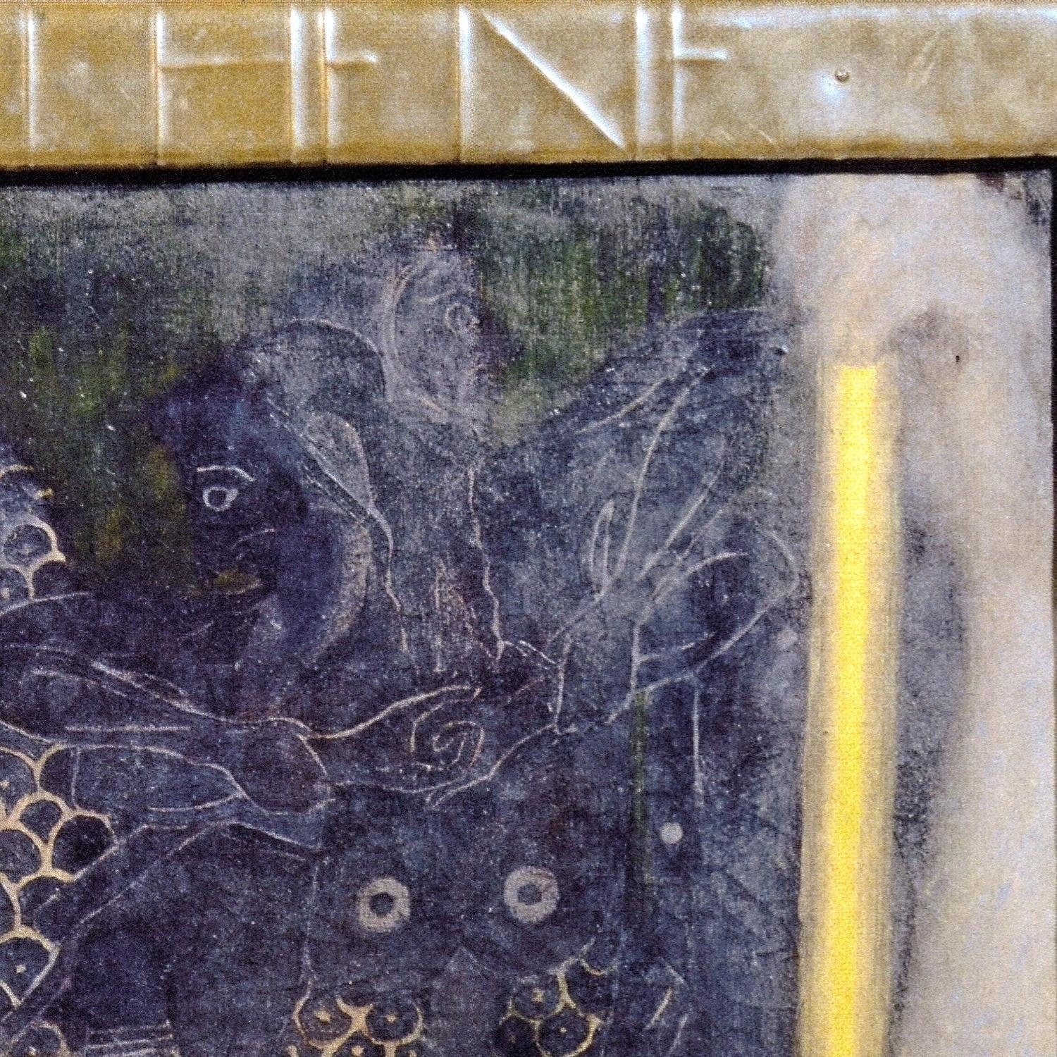 detail of the fine art reproduction from the top right corner