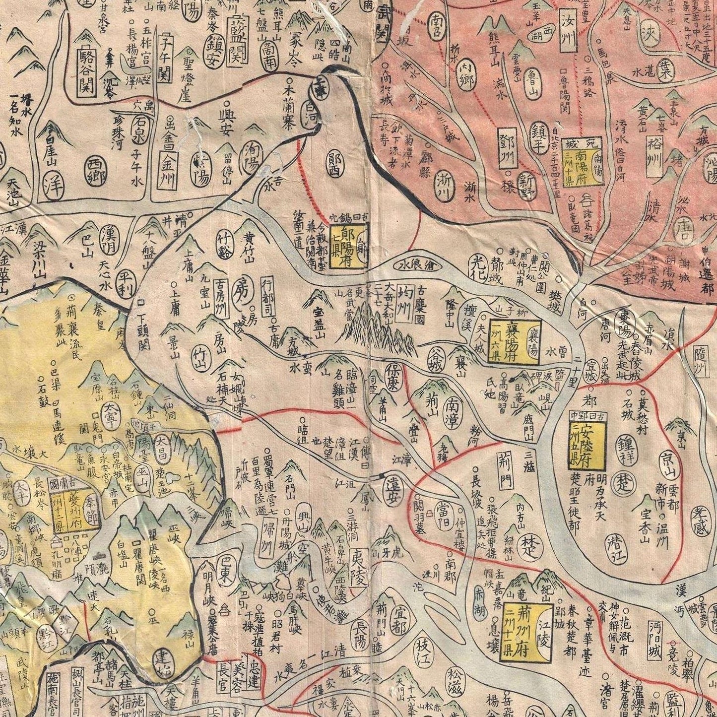 detail of the map from the centre 