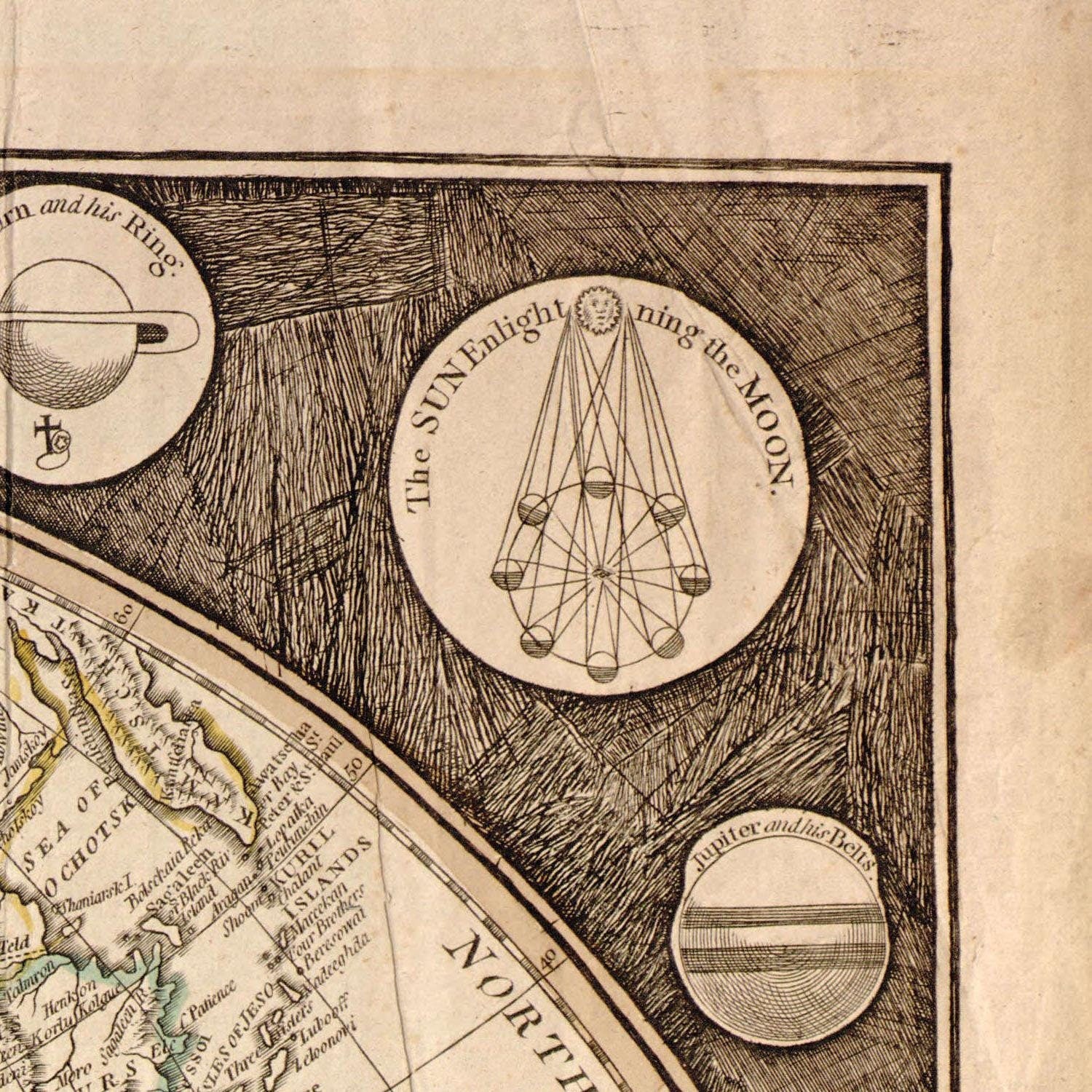 detail of the map from the top right corner