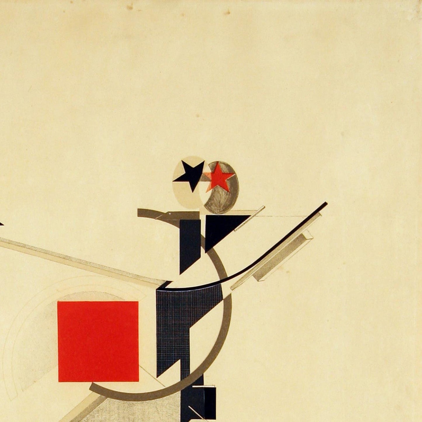 El Lissitzky, New Man, 1923, suprematism art