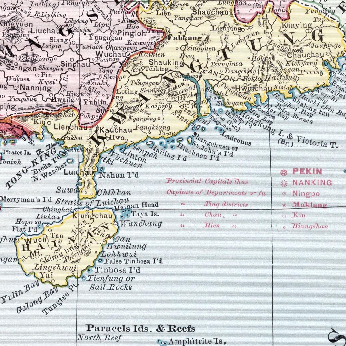 detail of the map from the centre 