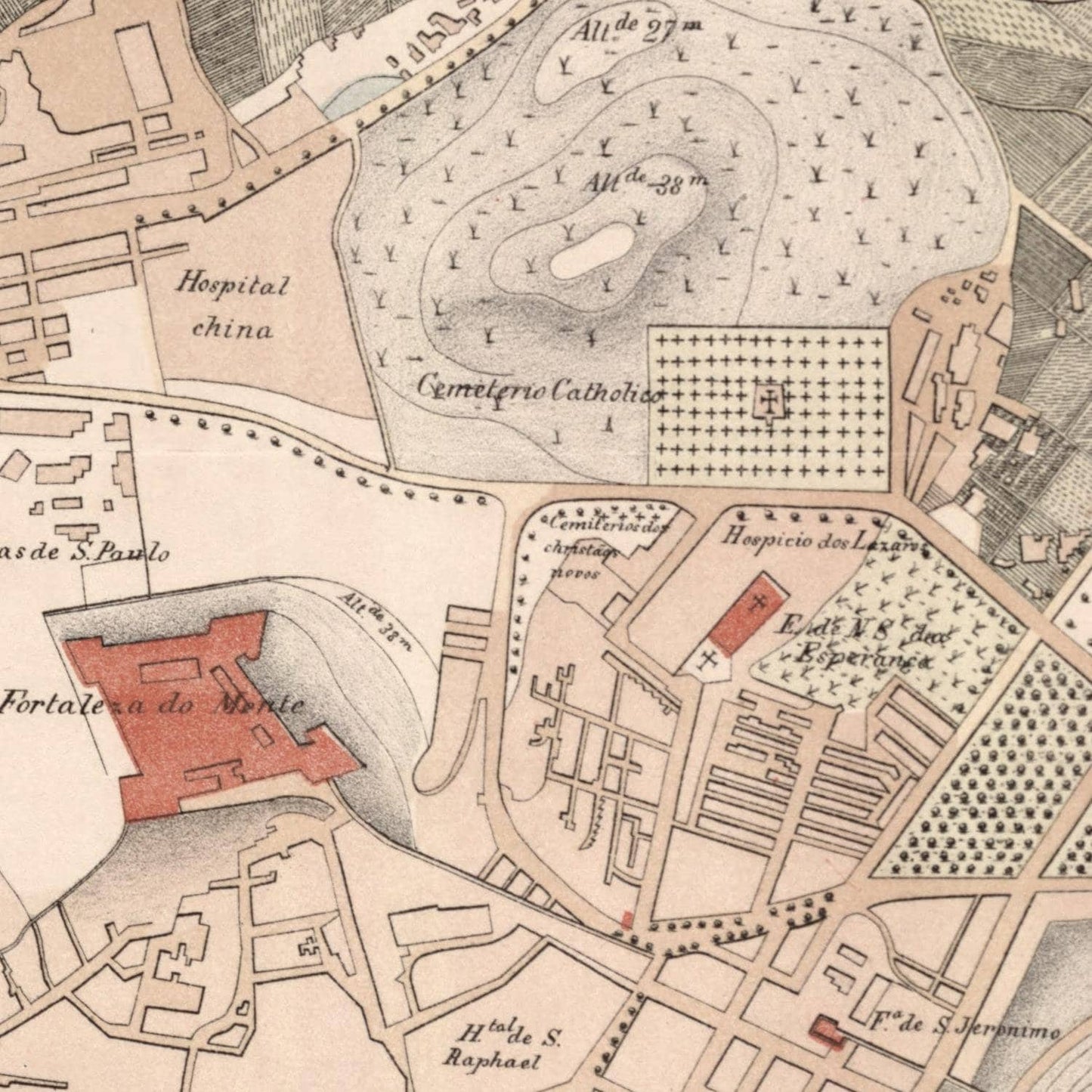 detail of the map from the centre 