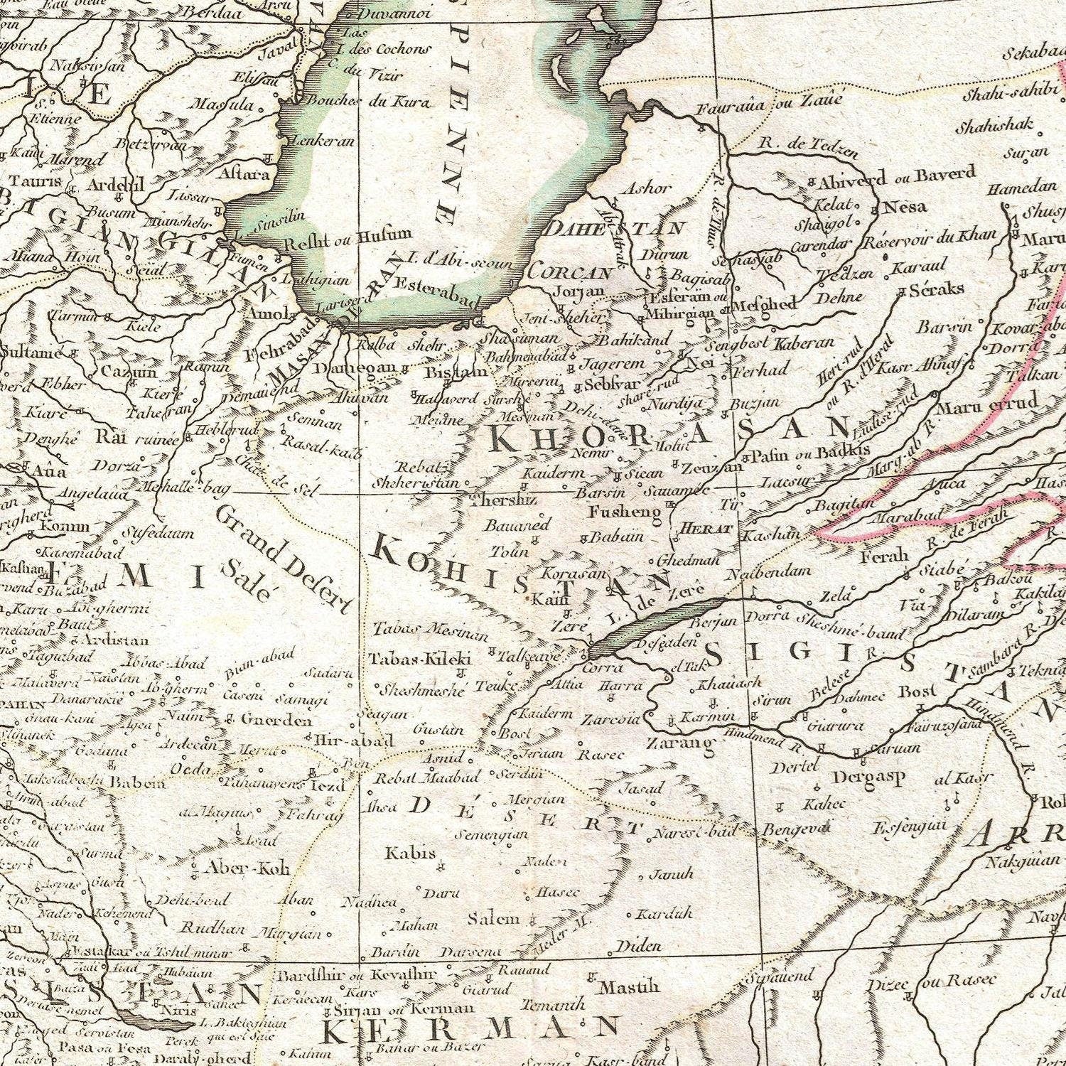 detail of the map from the centre 