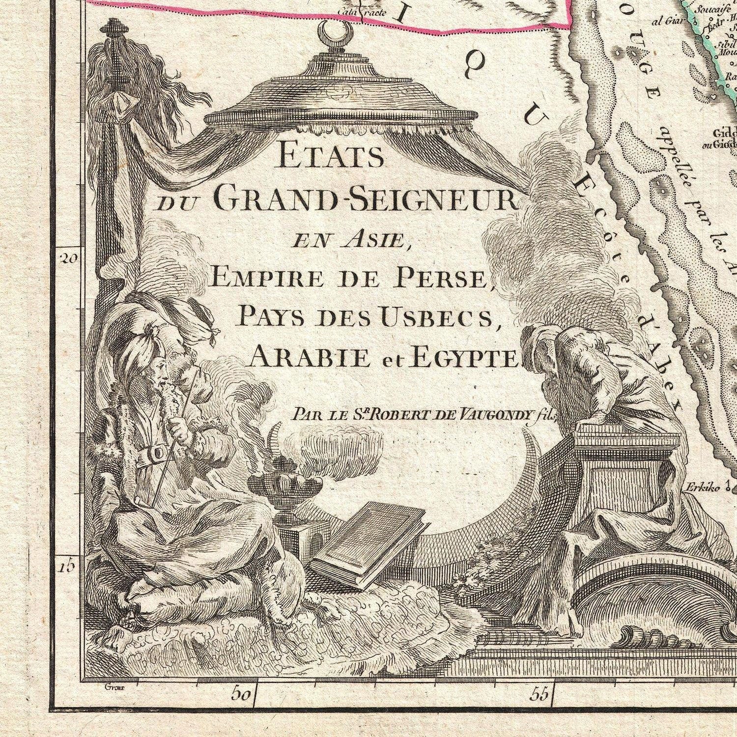 detail of the map from the bottom left corner