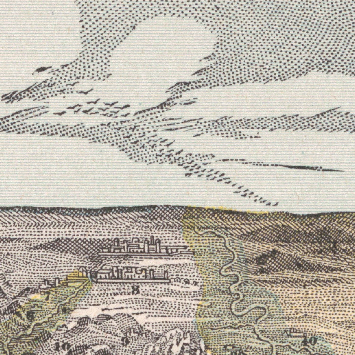 detail of the map from the centre left