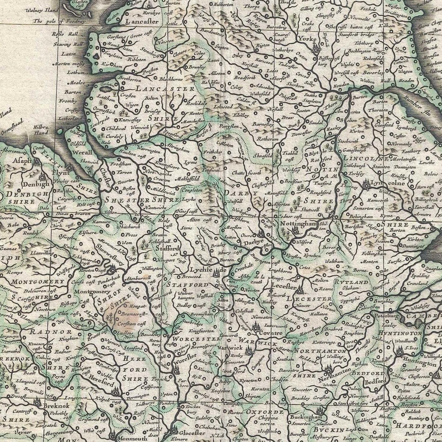 detail of the map from the centre 