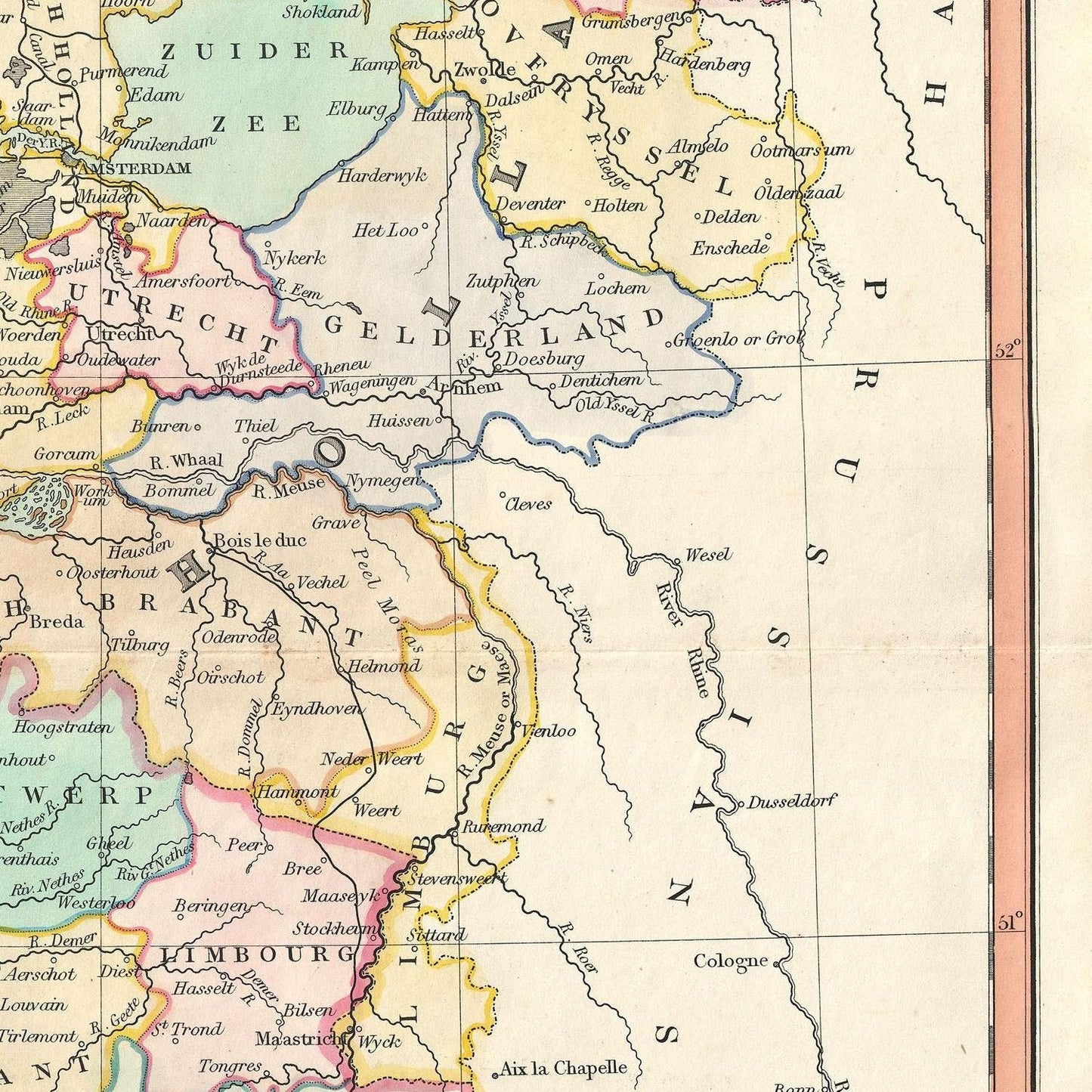 detail of the map from the centre left