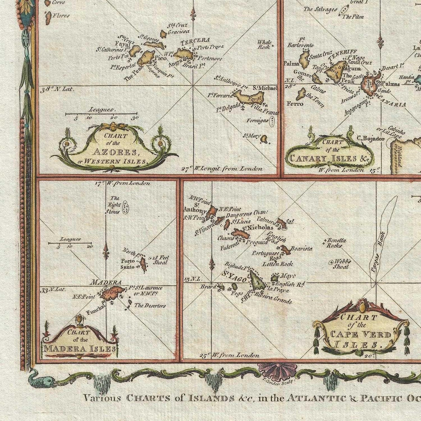 detail of the map from the bottom left corner