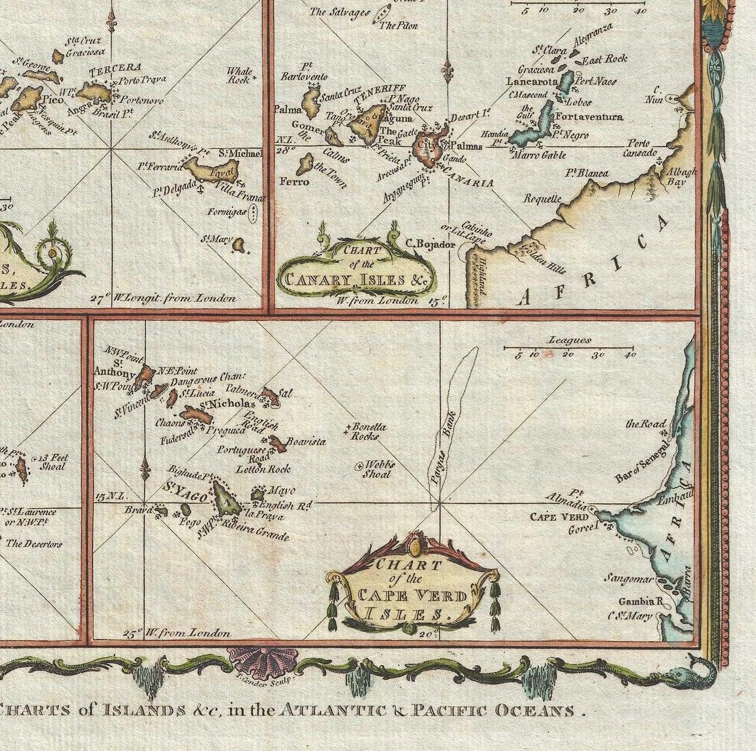 detail of the map from the bottom right corner