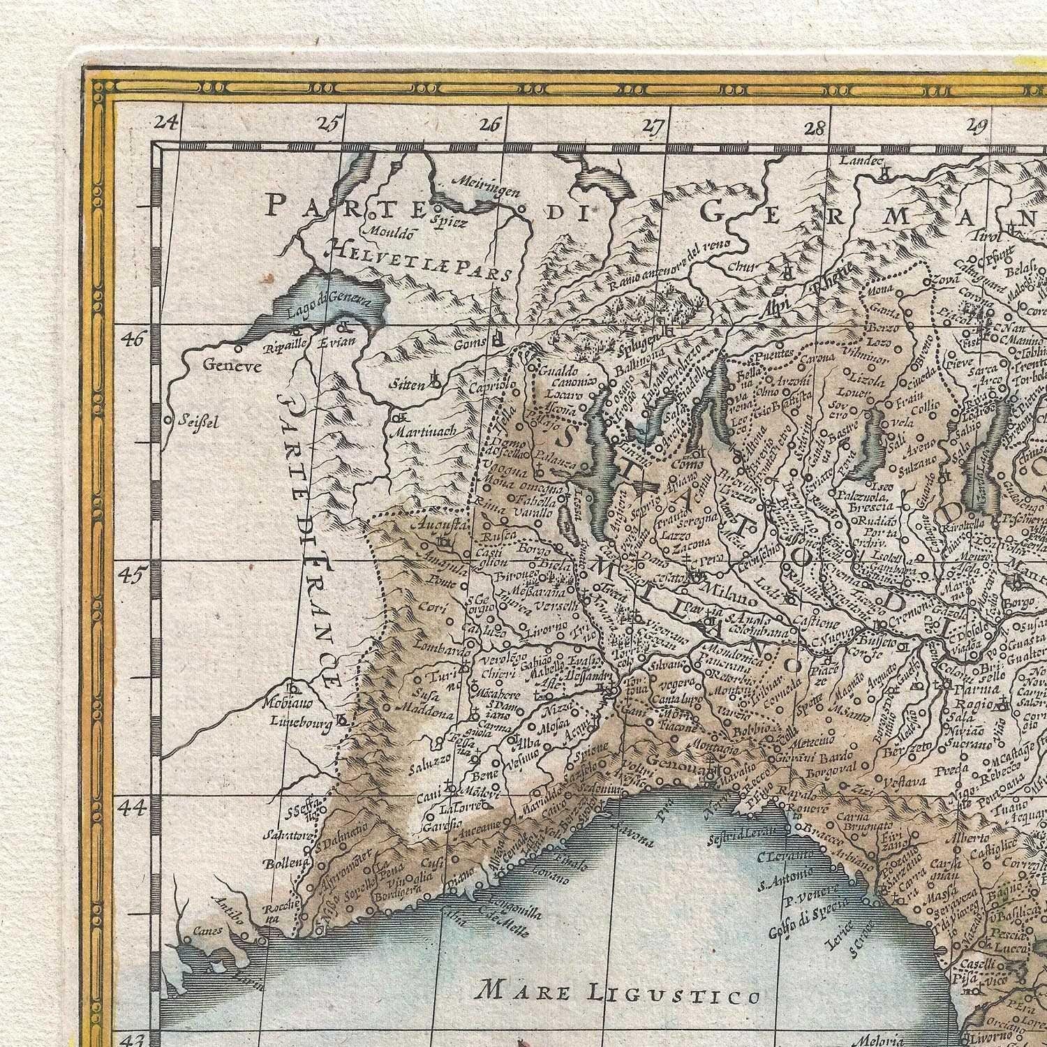 detail of the map from the top left corner