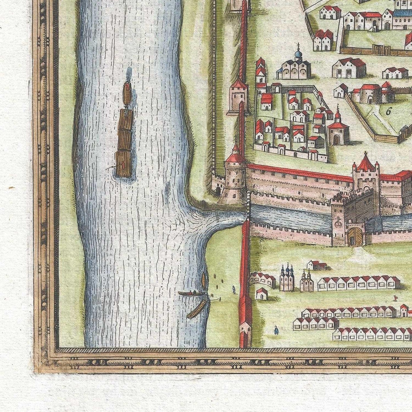 detail of the map from the bottom left corner