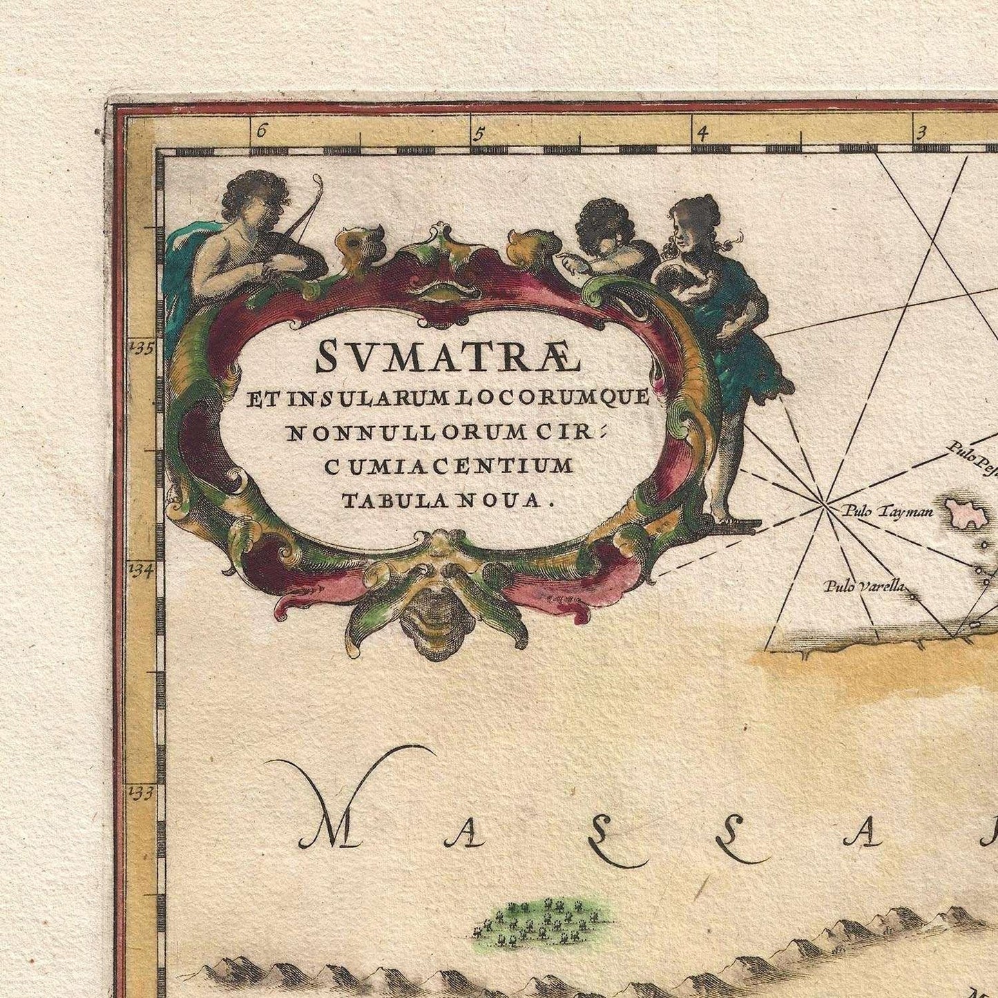 detail of the map from the top left corner