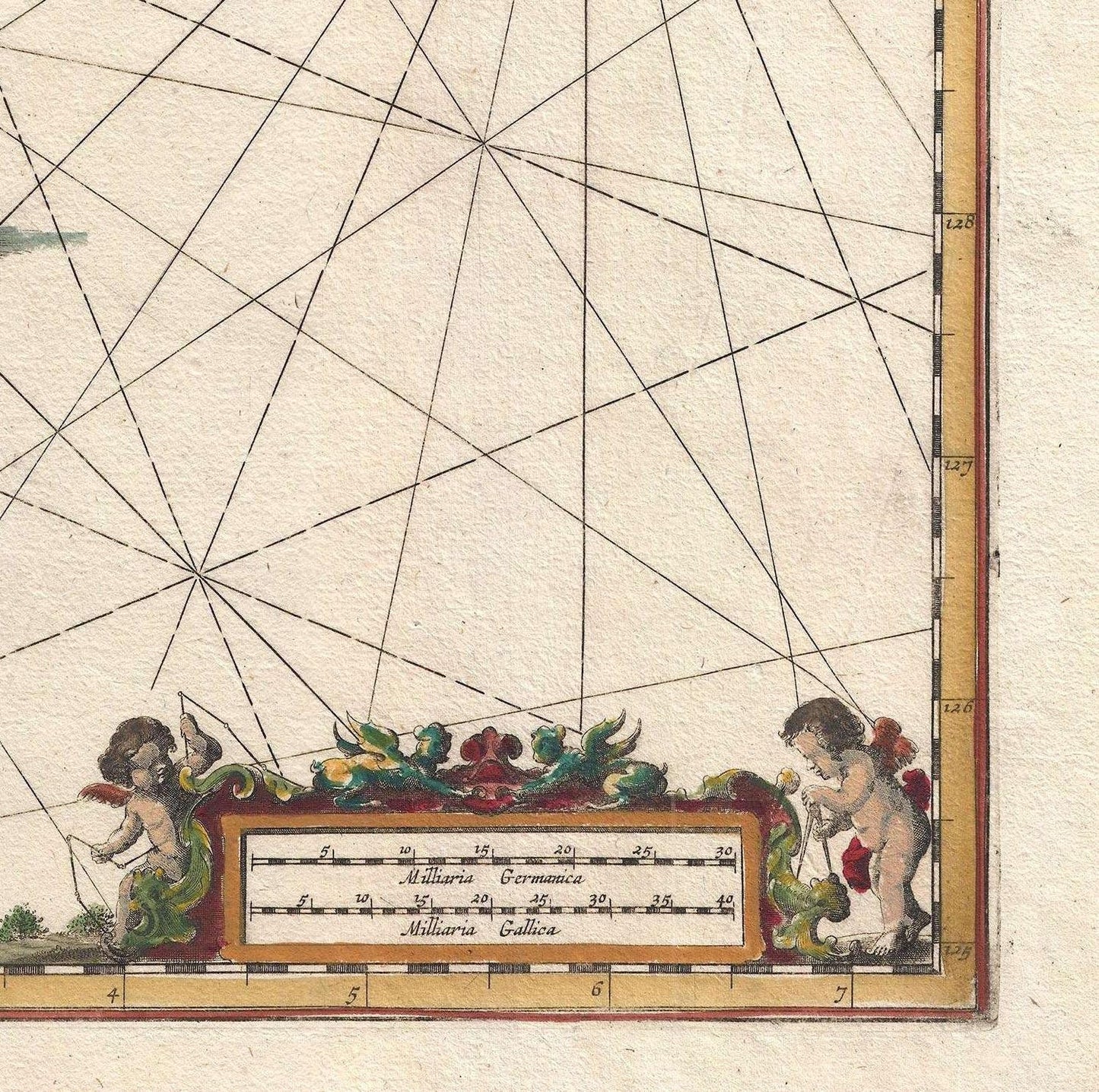 detail of the map from the bottom right corner