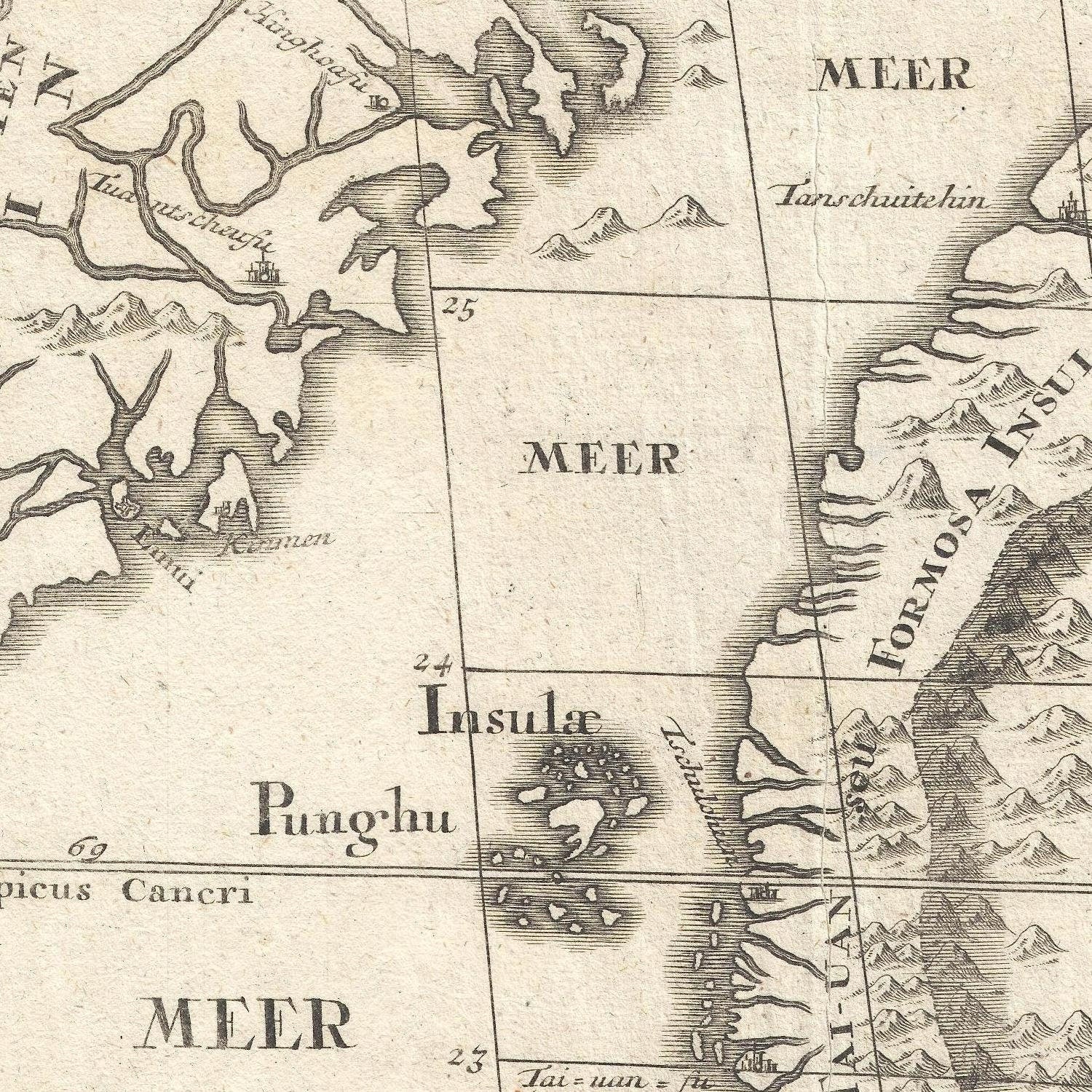 detail of the map from the centre left