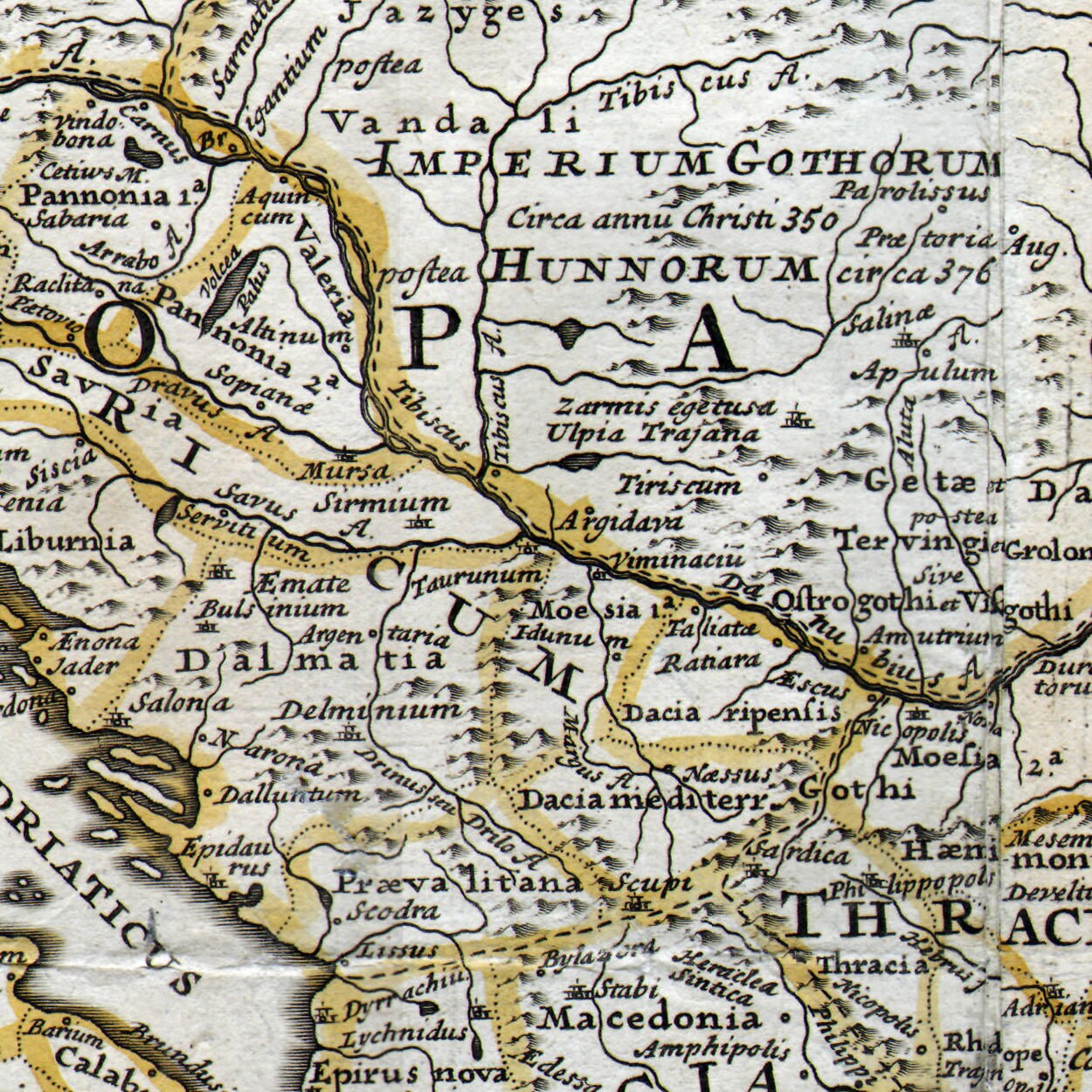 detail of the map from the top left corner