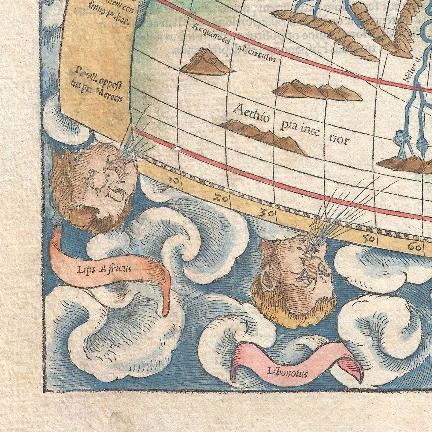 detail of the map from the bottom left corner