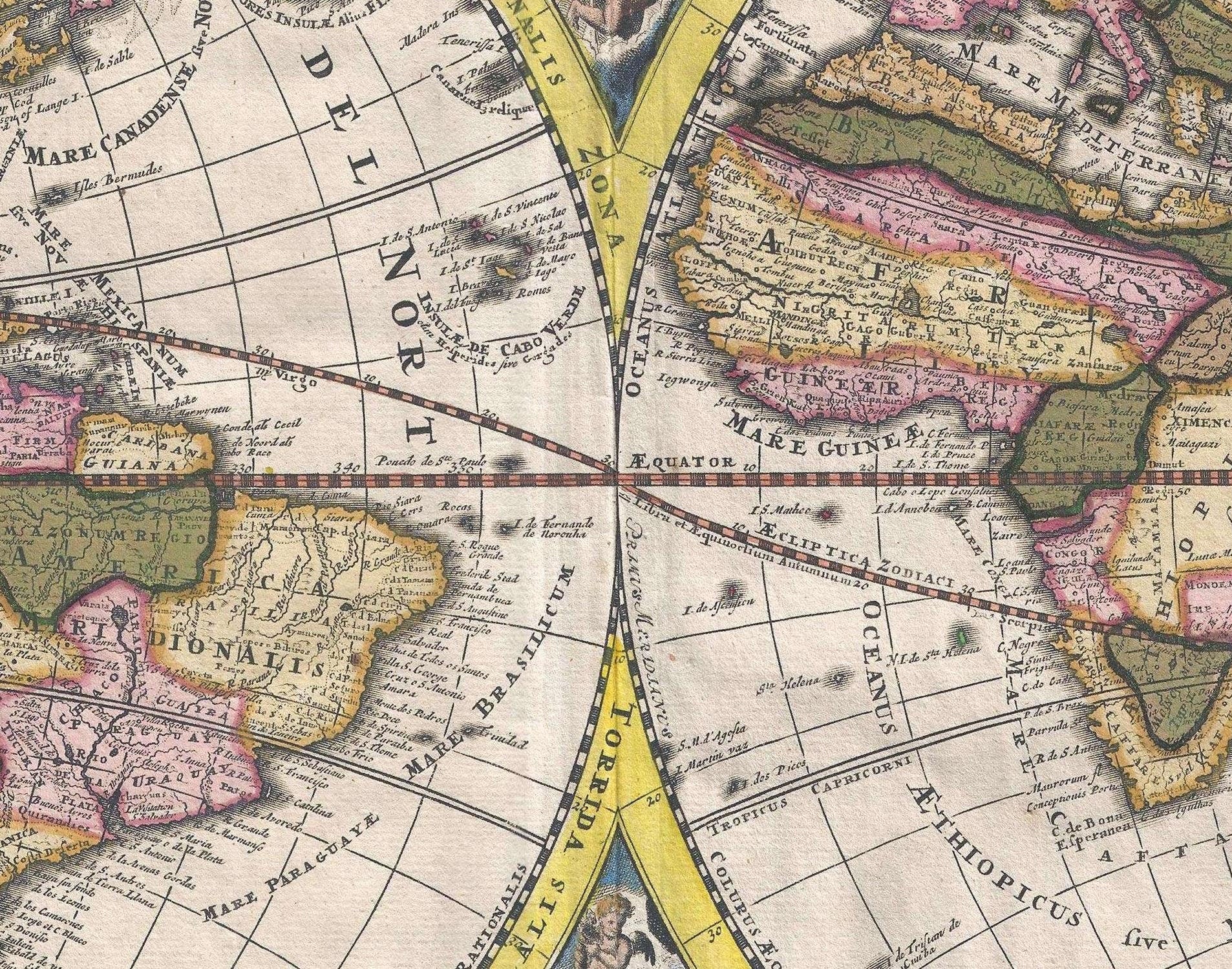 detail of the map from the centre 