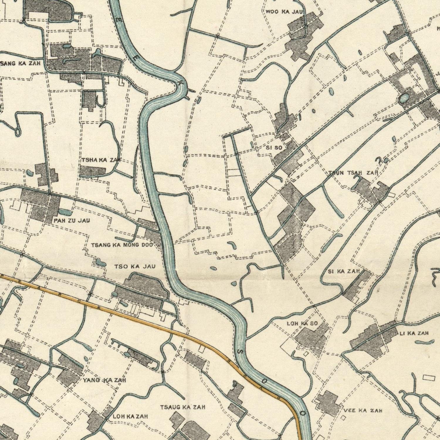 detail of the map from the centre left