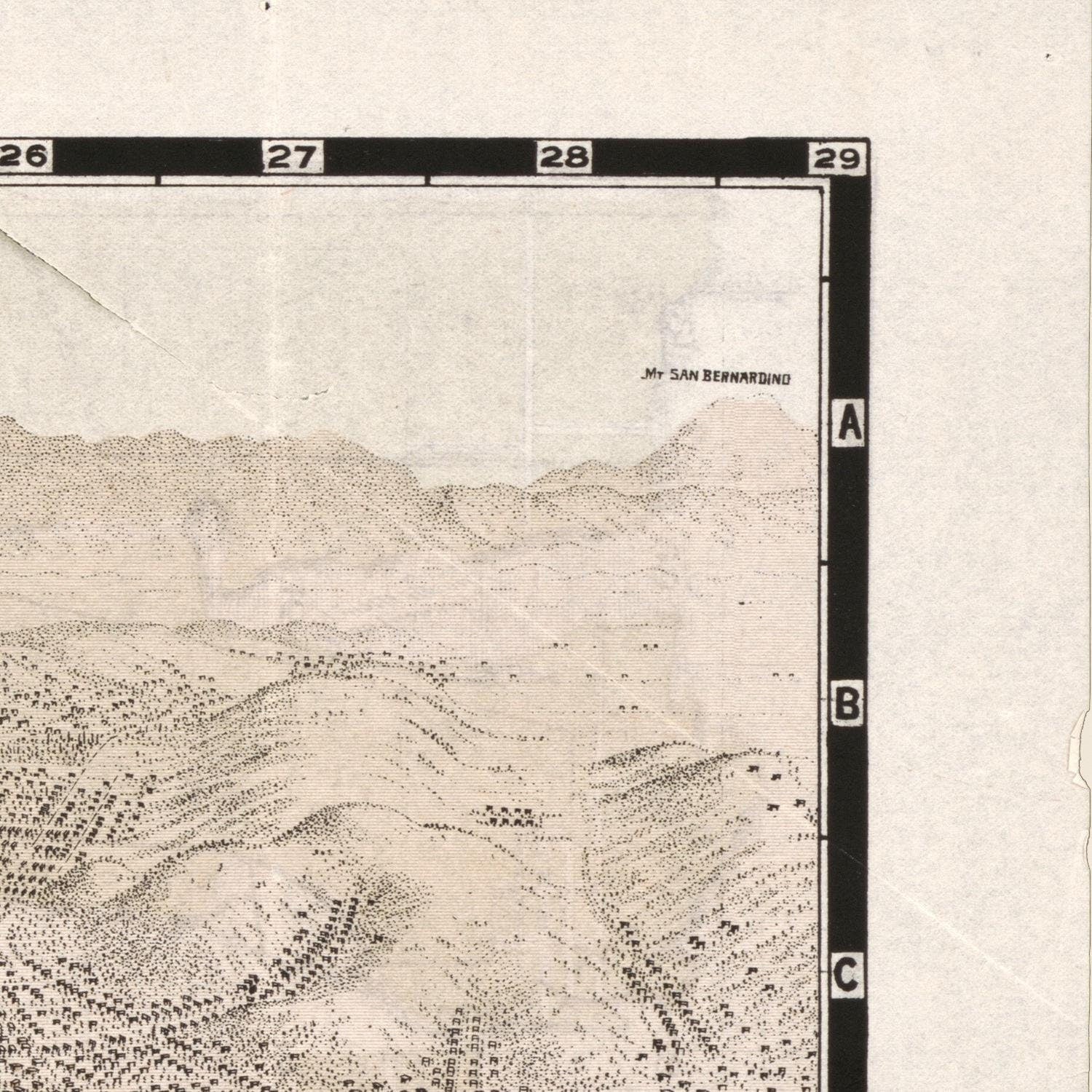 detail of the map from the top right corner