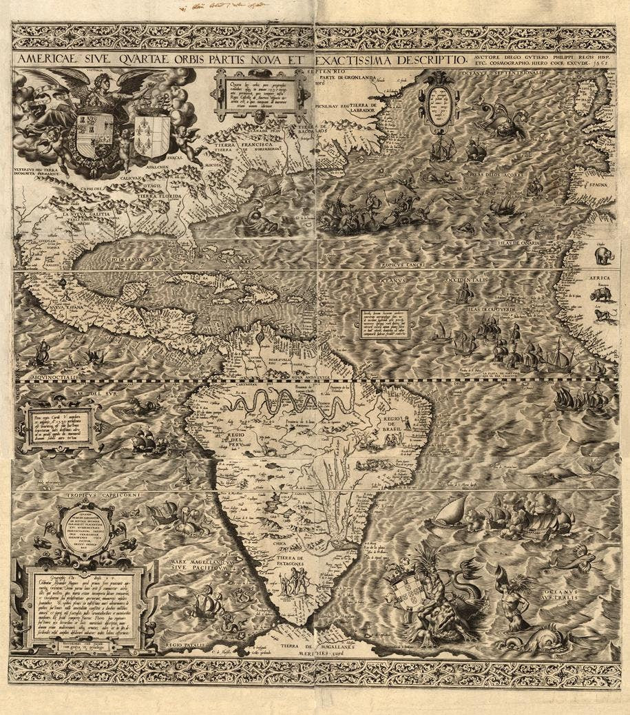 presentation of the map reproduction without a frame