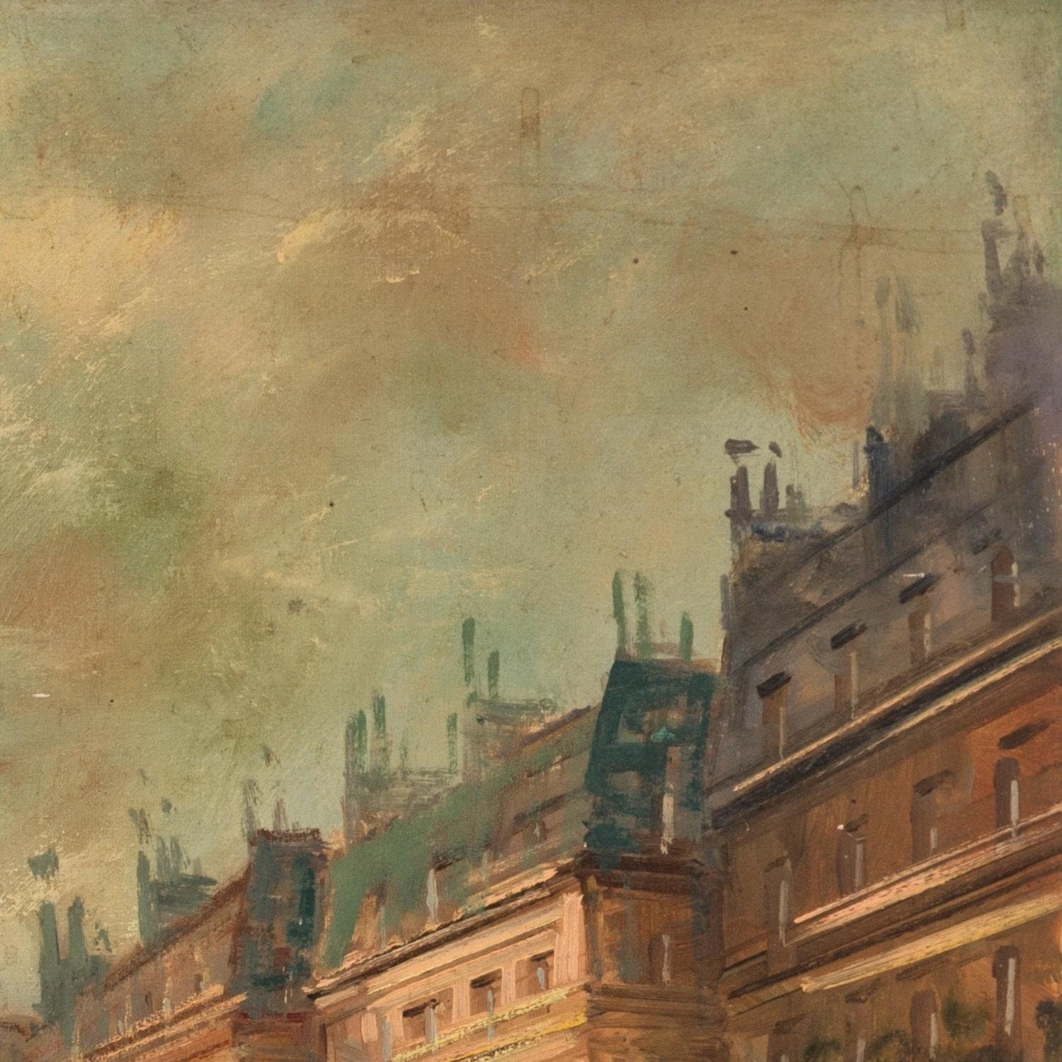 detail of the fine art reproduction from the top right corner