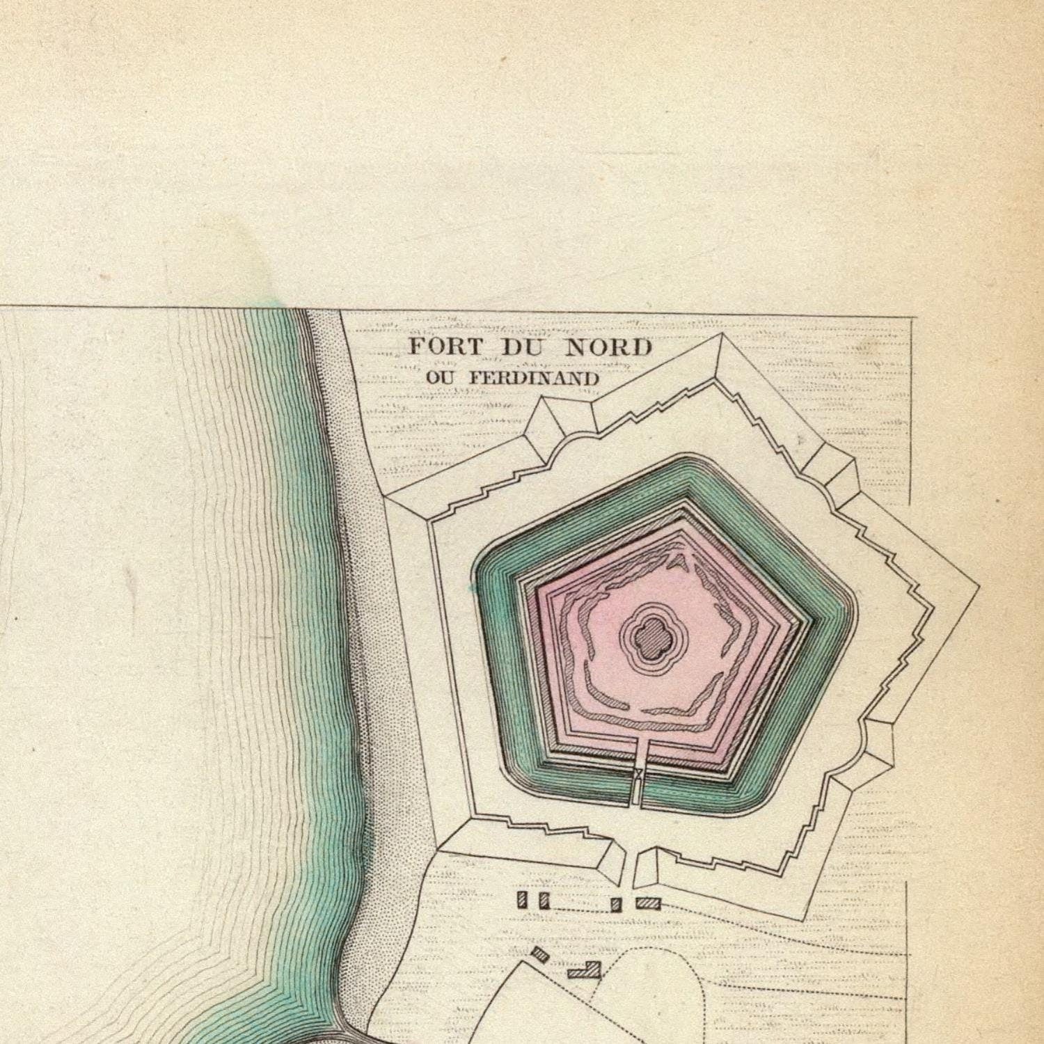 detail of the map from the top right corner