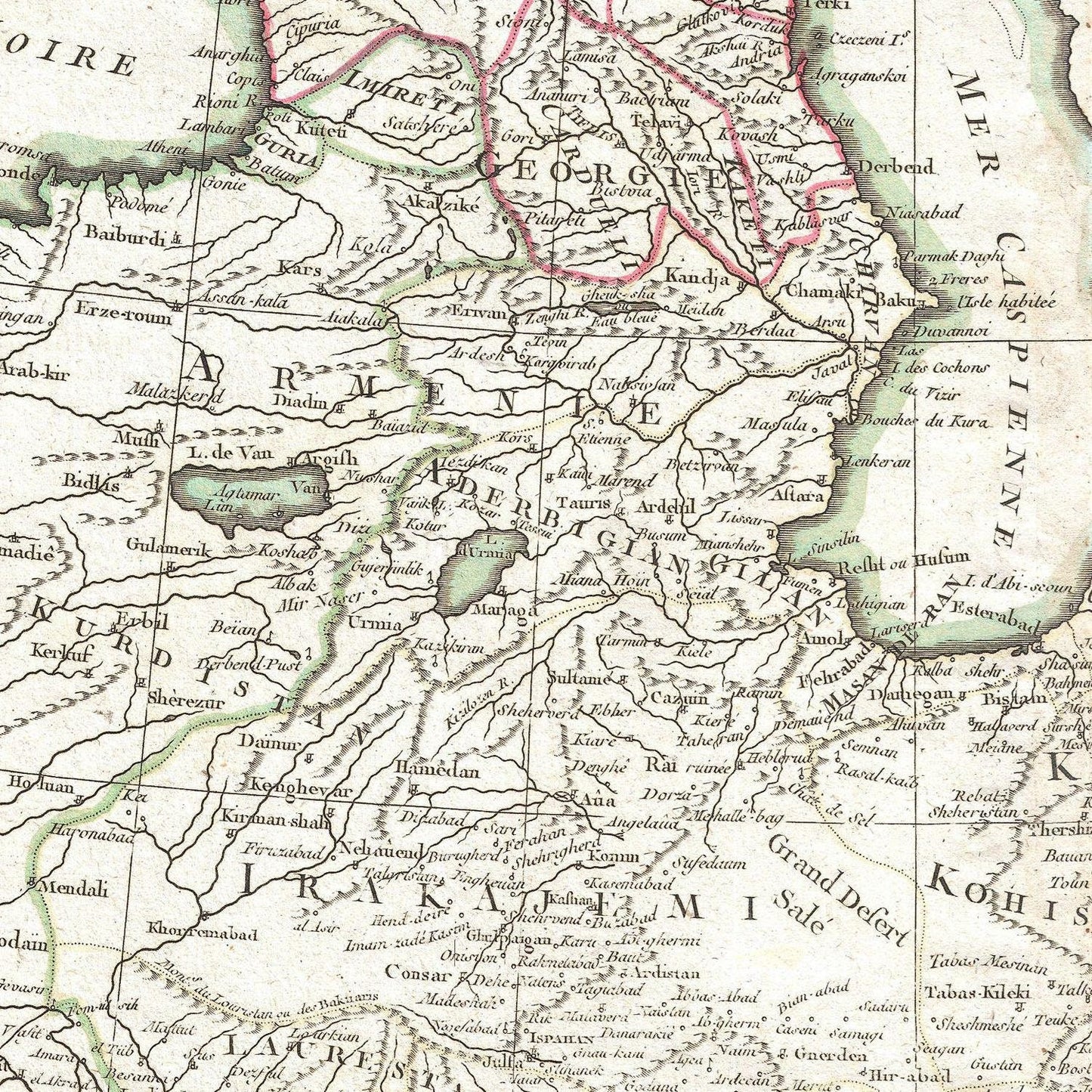 detail of the map from the centre left