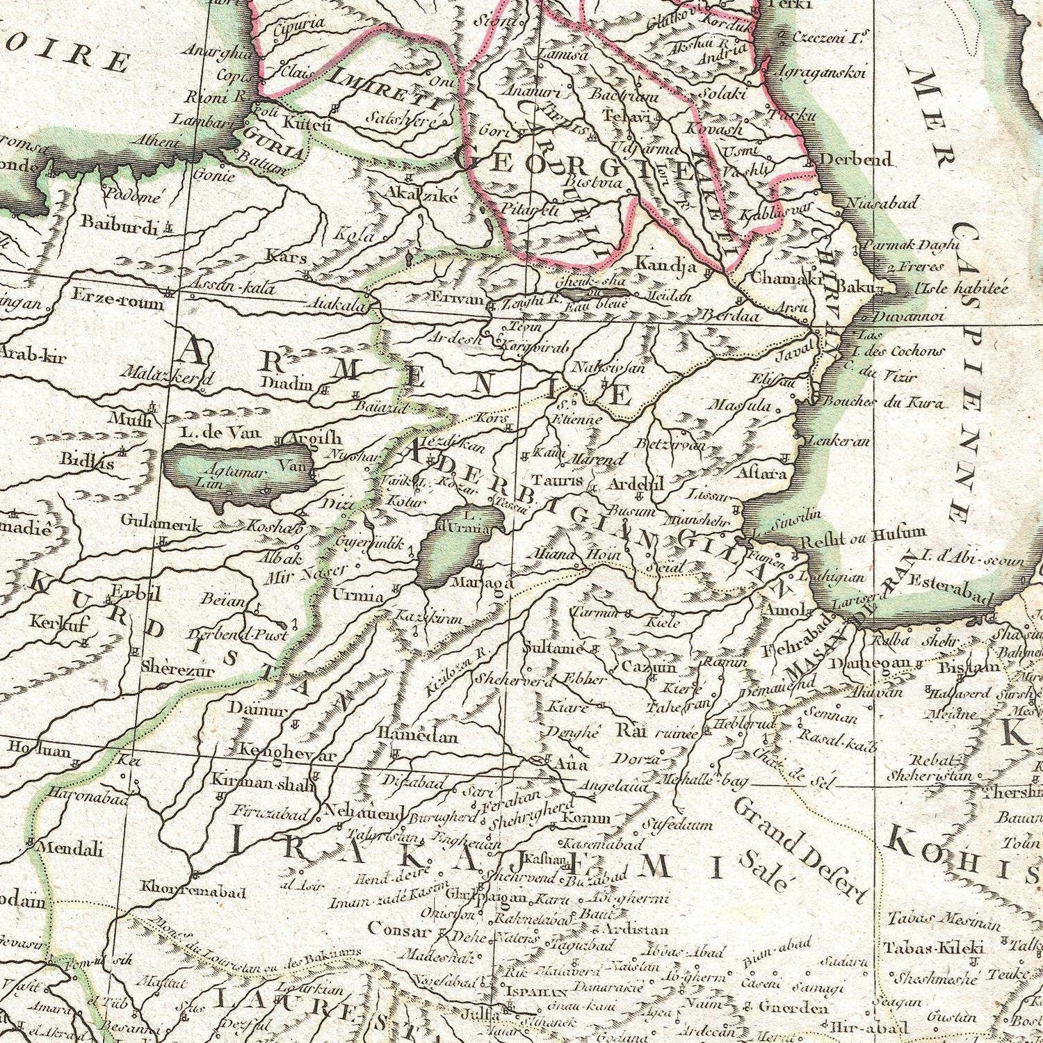 detail of the map from the centre left