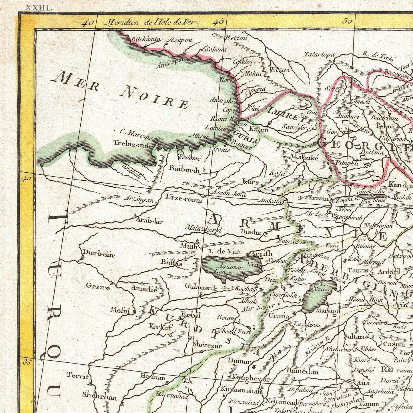 detail of the map from the top left corner