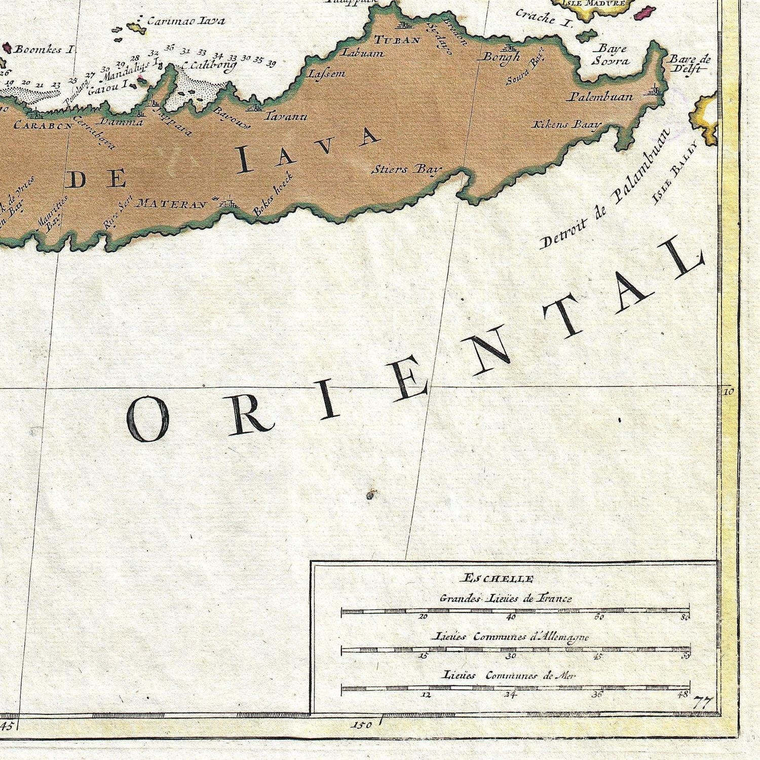 detail of the map from the bottom right corner