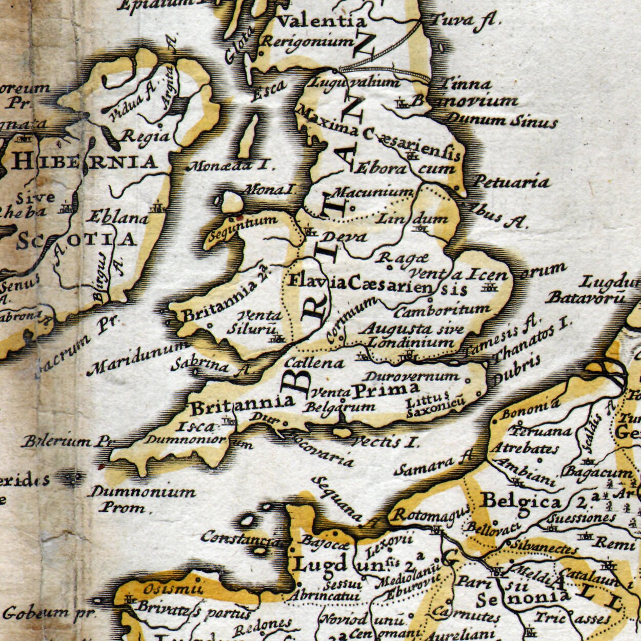 detail of the map from the centre 