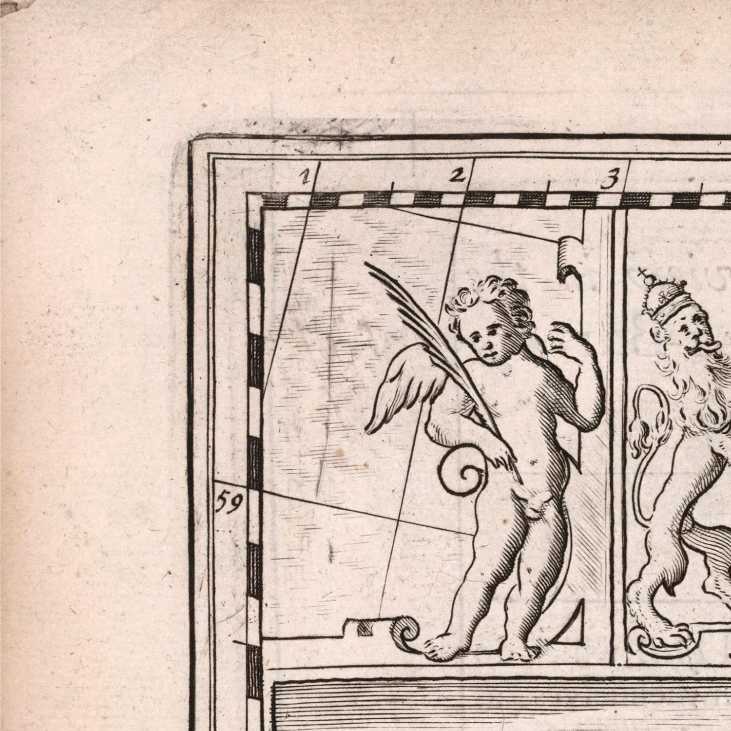 detail of the map from the top left corner