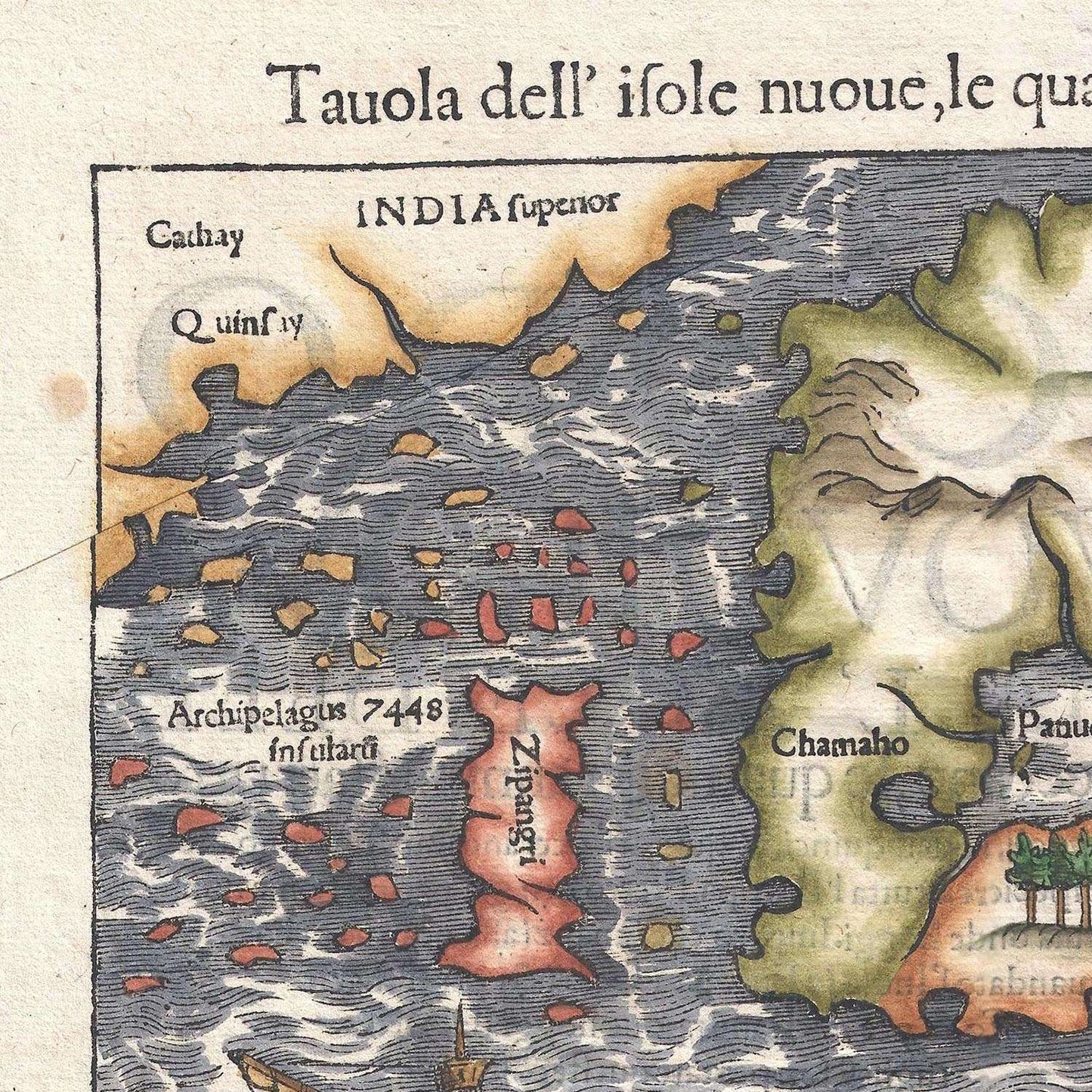 detail of the map from the top left corner